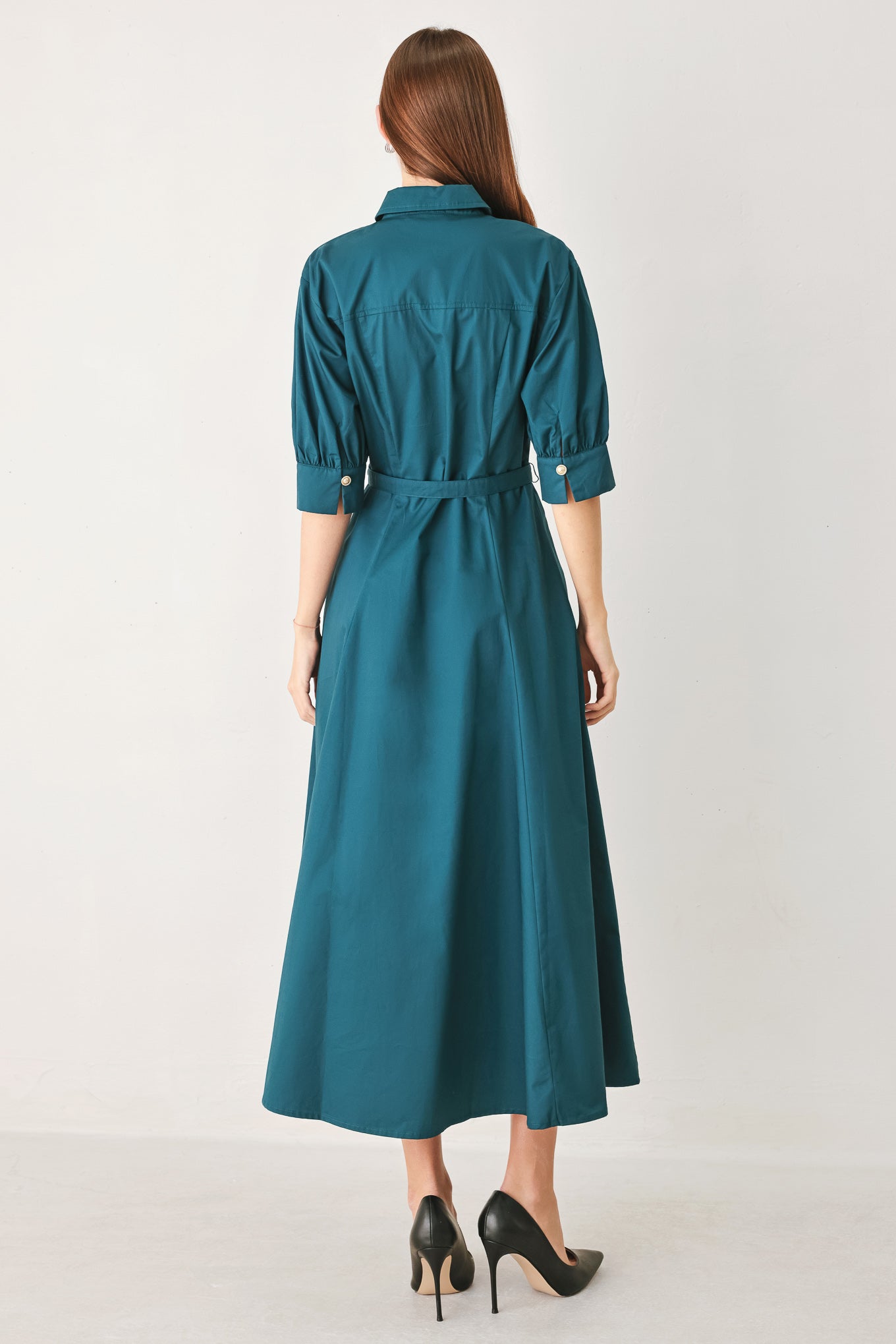 Flying Tomato Everyday Tailored Woven Midi Dress