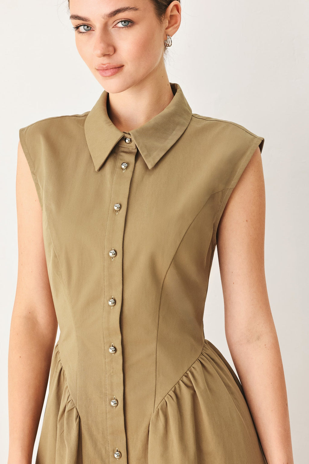 Flying Tomato Mocha Muse Woven Midi Dress