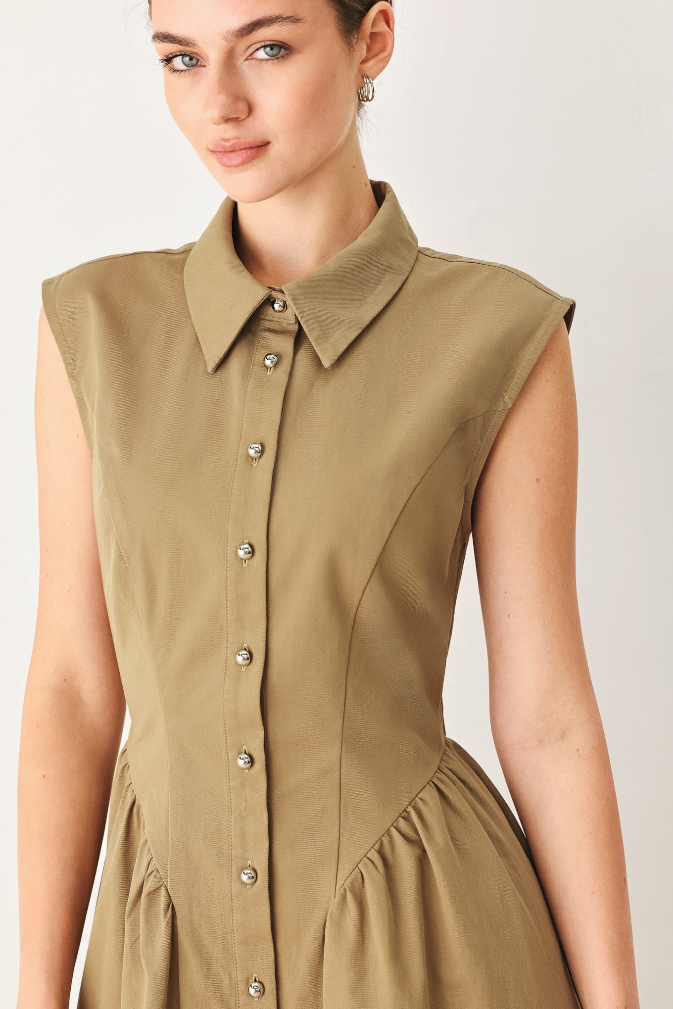 Flying Tomato Mocha Muse Woven Midi Dress