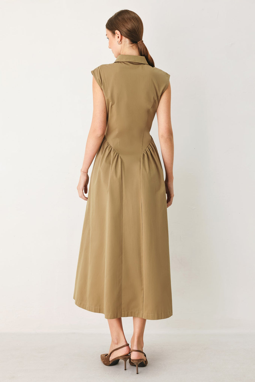 Flying Tomato Mocha Muse Woven Midi Dress