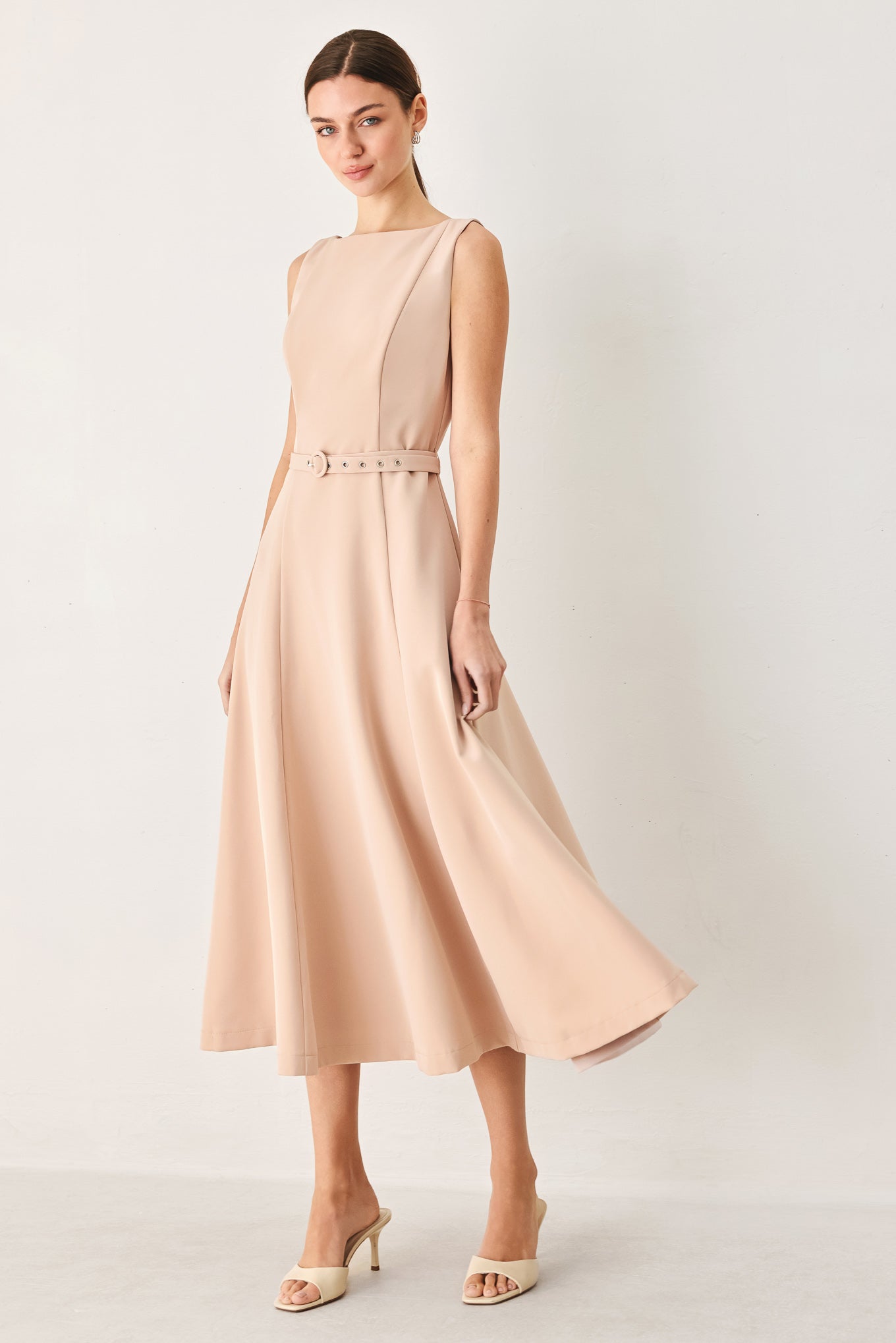 Flying Tomato Blush Hour Woven Midi Dress