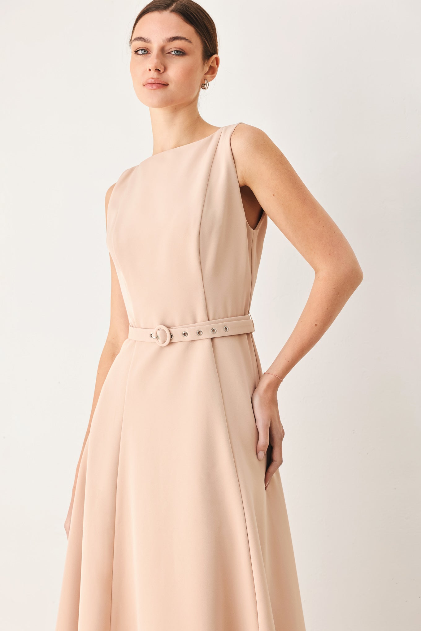 Flying Tomato Blush Hour Woven Midi Dress
