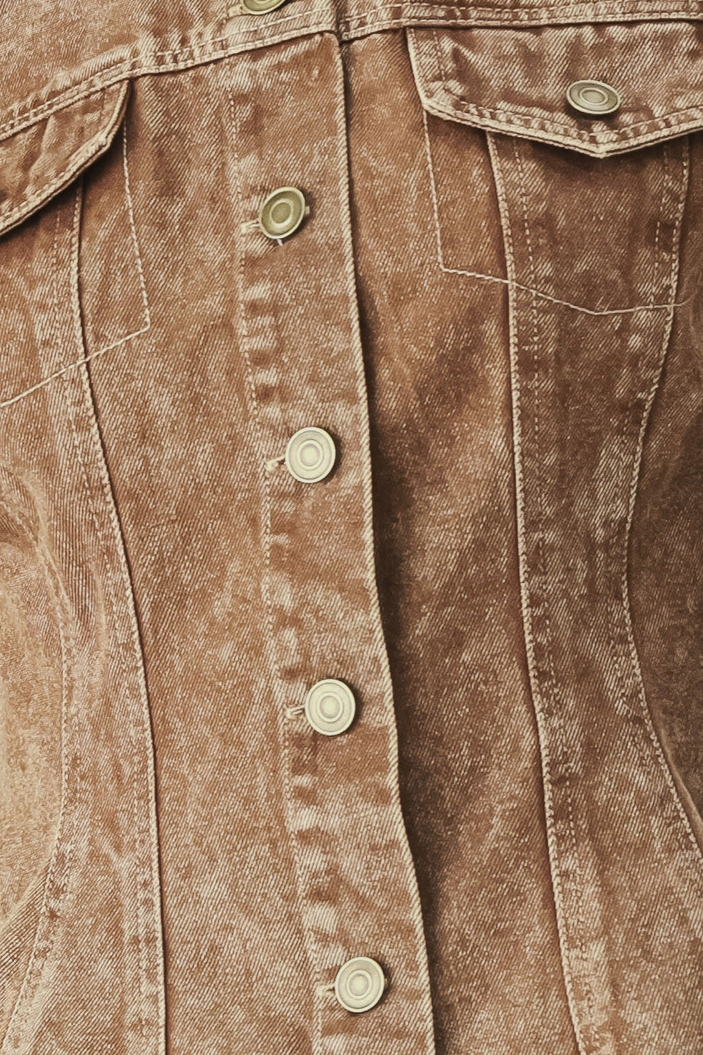 Flying Tomato Vintage Brown Denim Jacket