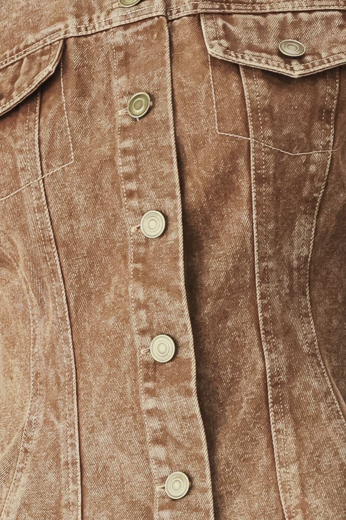 Flying Tomato Vintage Brown Denim Jacket