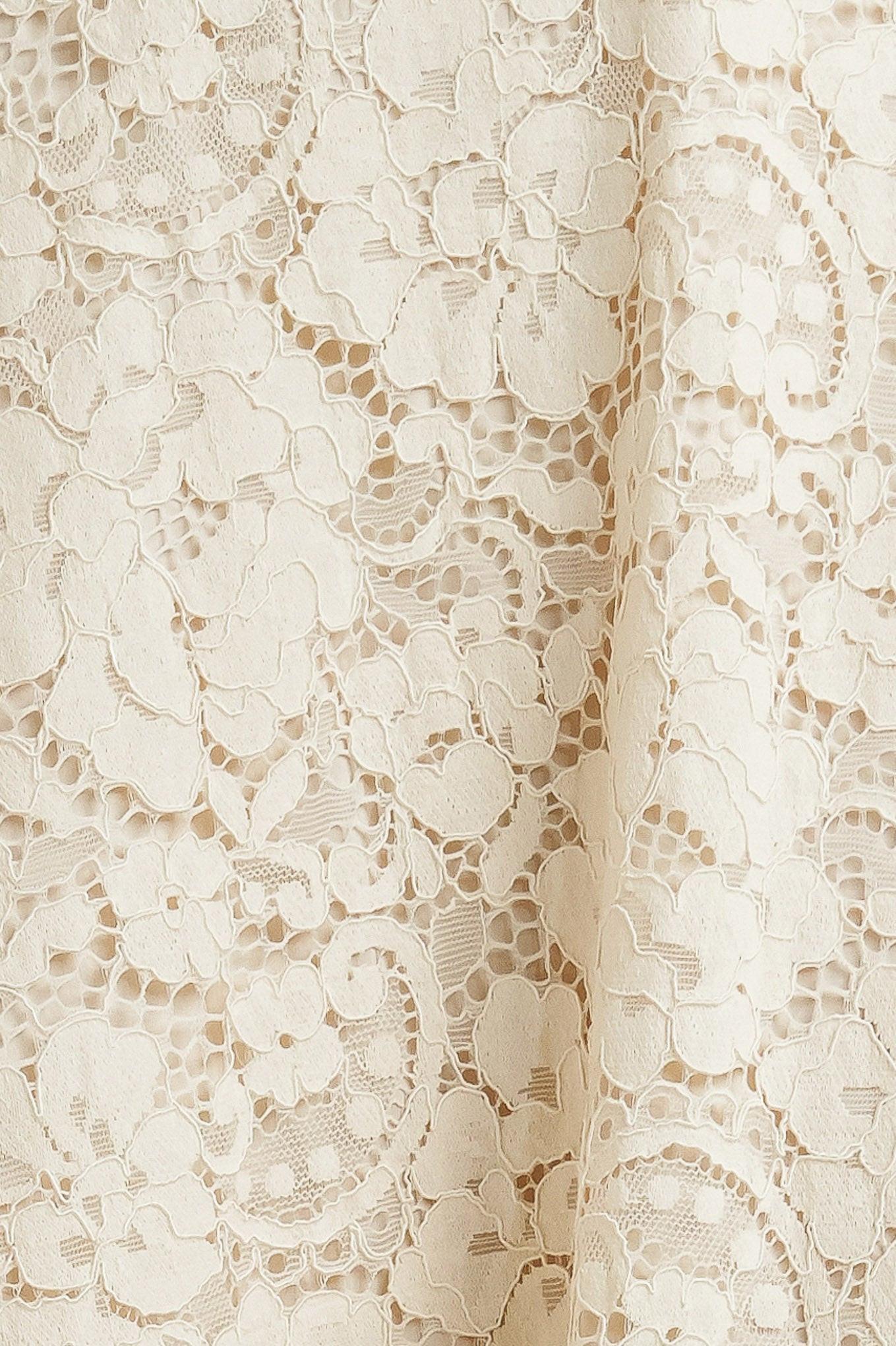 Purely Romantic Woven Lace Midi Skirt