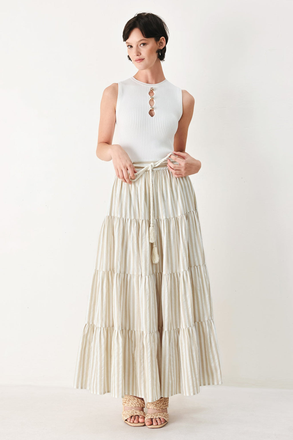 Flying Tomato - Hamptons Weekend Woven Maxi Skirt