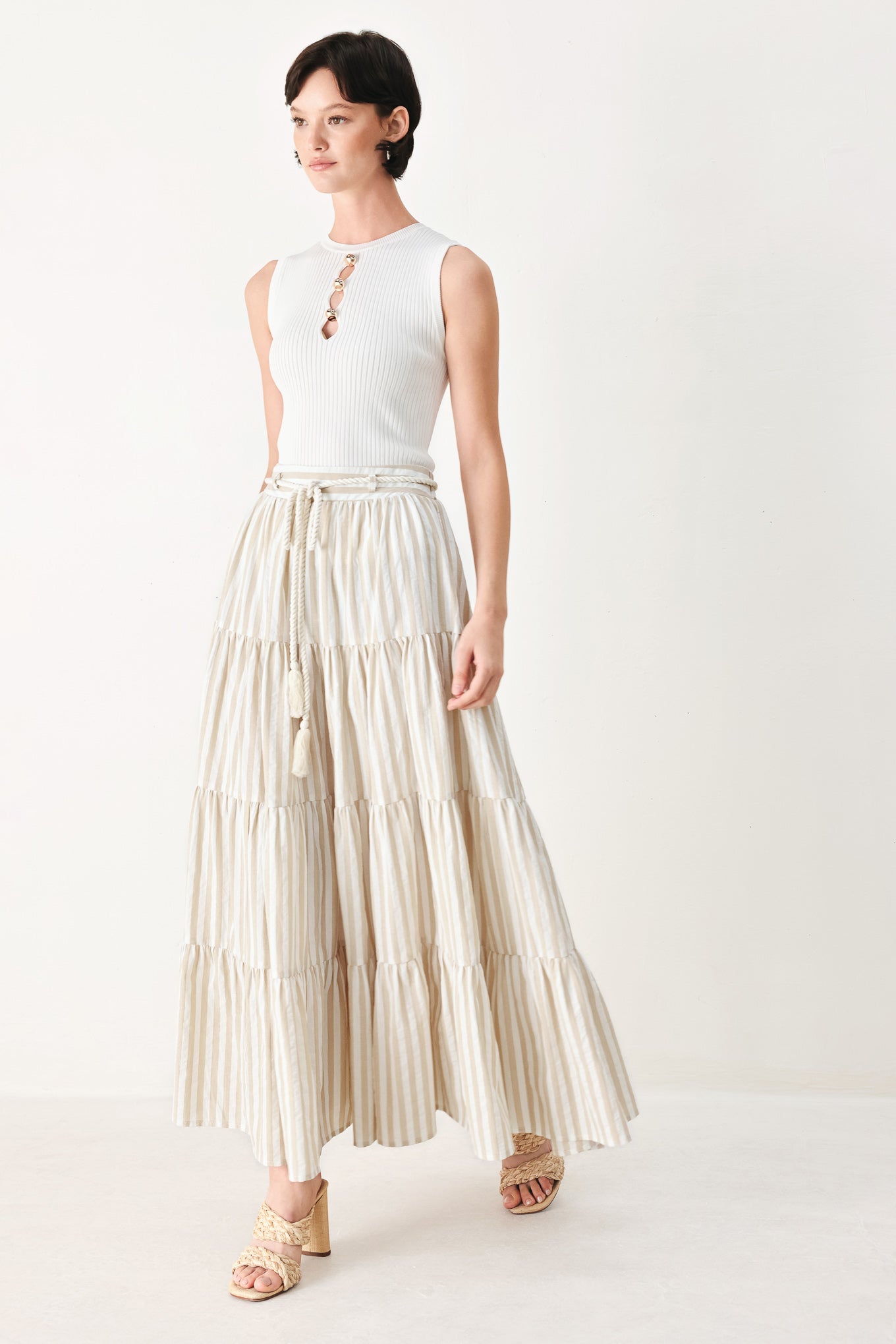 Flying Tomato - Hamptons Weekend Woven Maxi Skirt