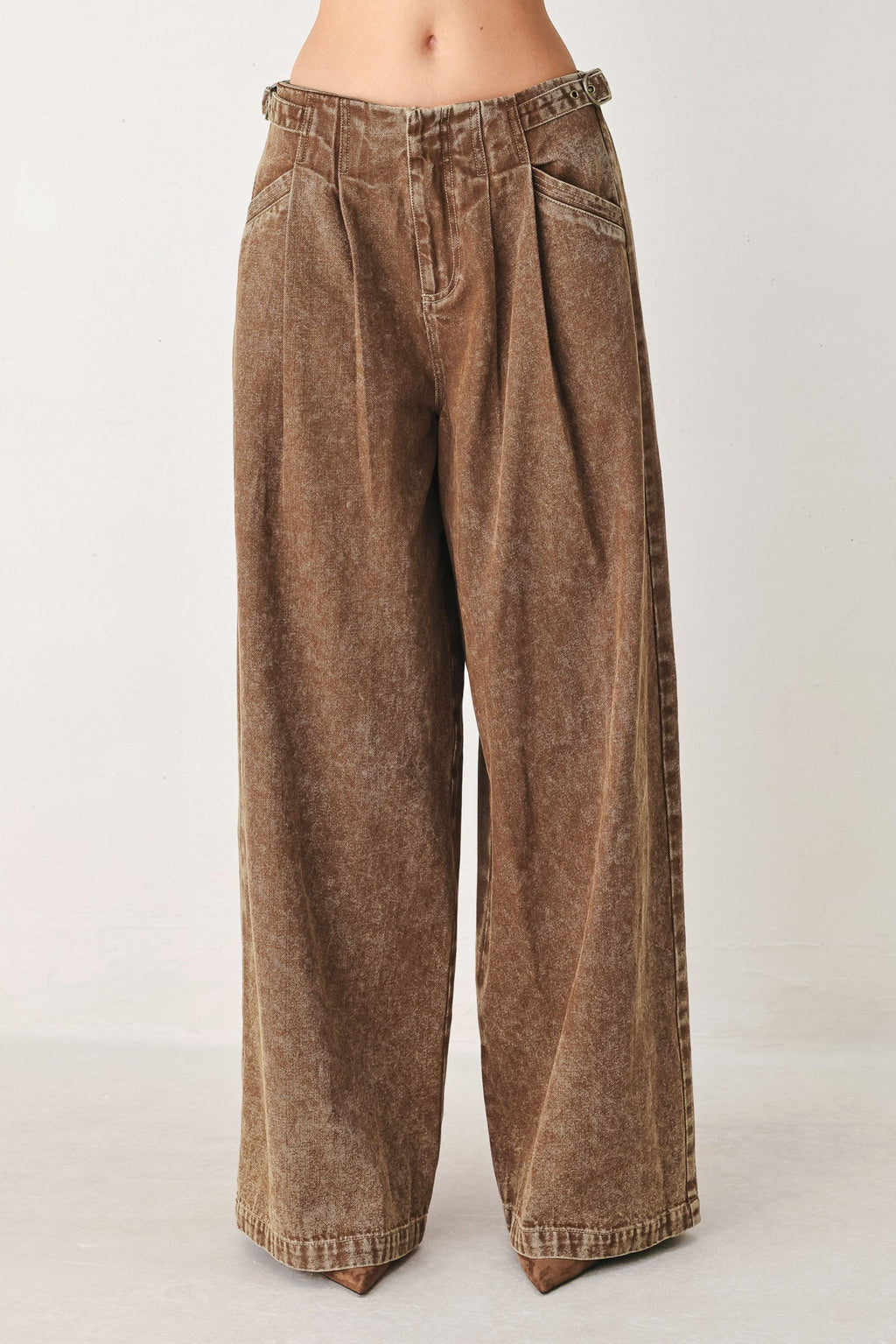 Flying Tomato Vintage Brown Denim Pants