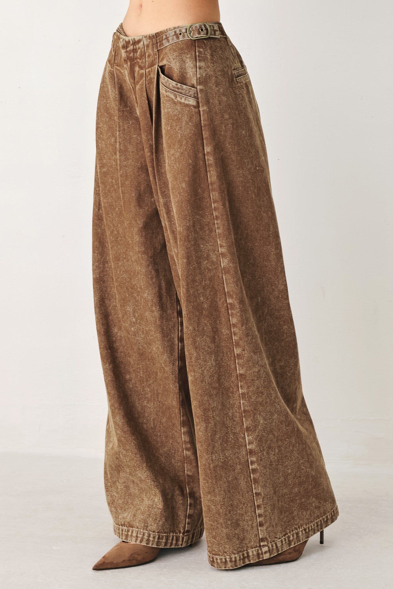 Flying Tomato Vintage Brown Denim Pants