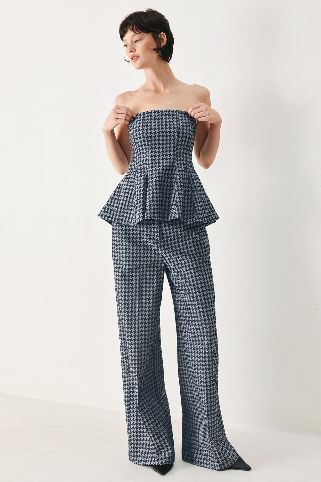 Flying Tomato Noir Society Woven Wide Leg Pants