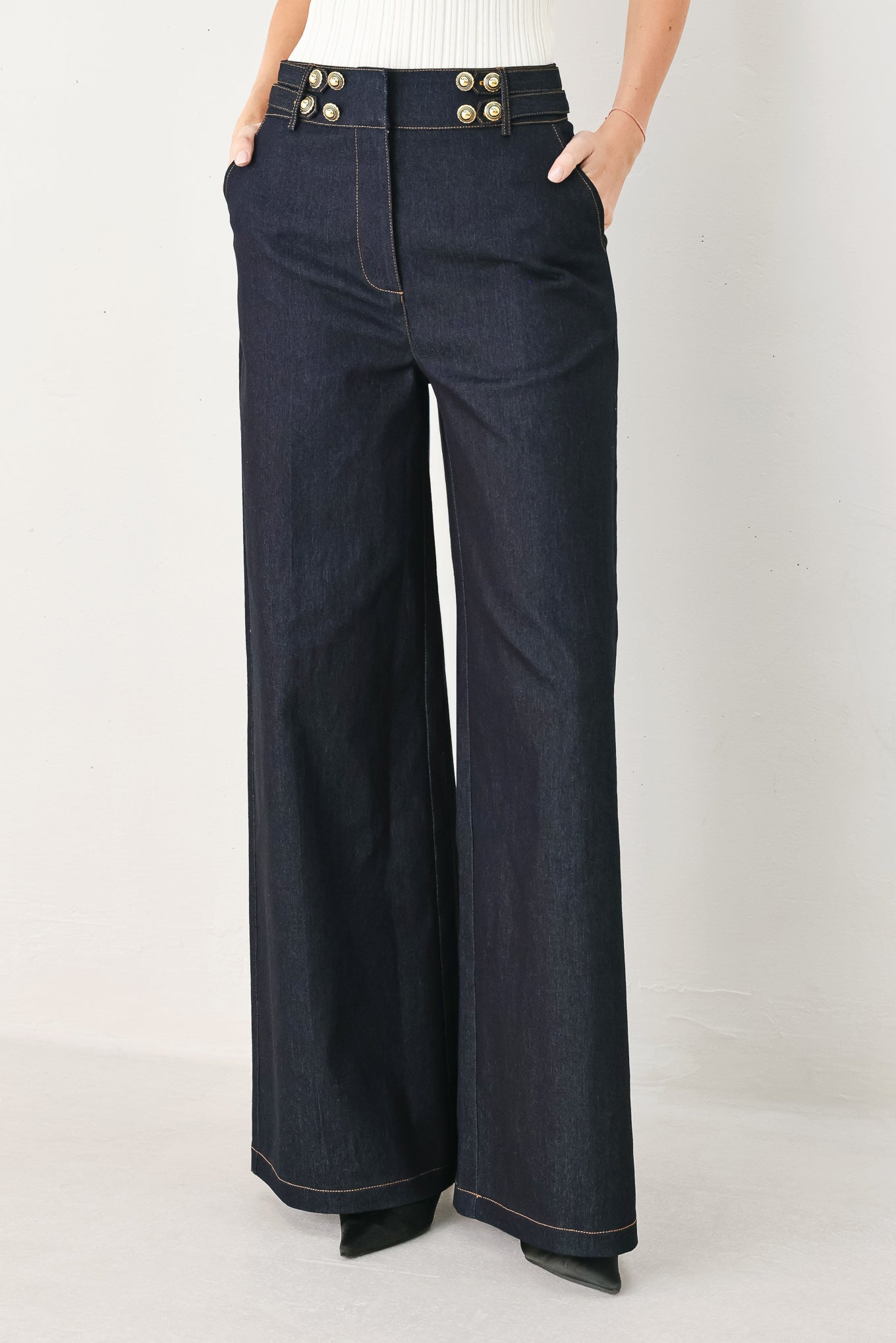 Flying Tomato Dark Indigo Denim Pants