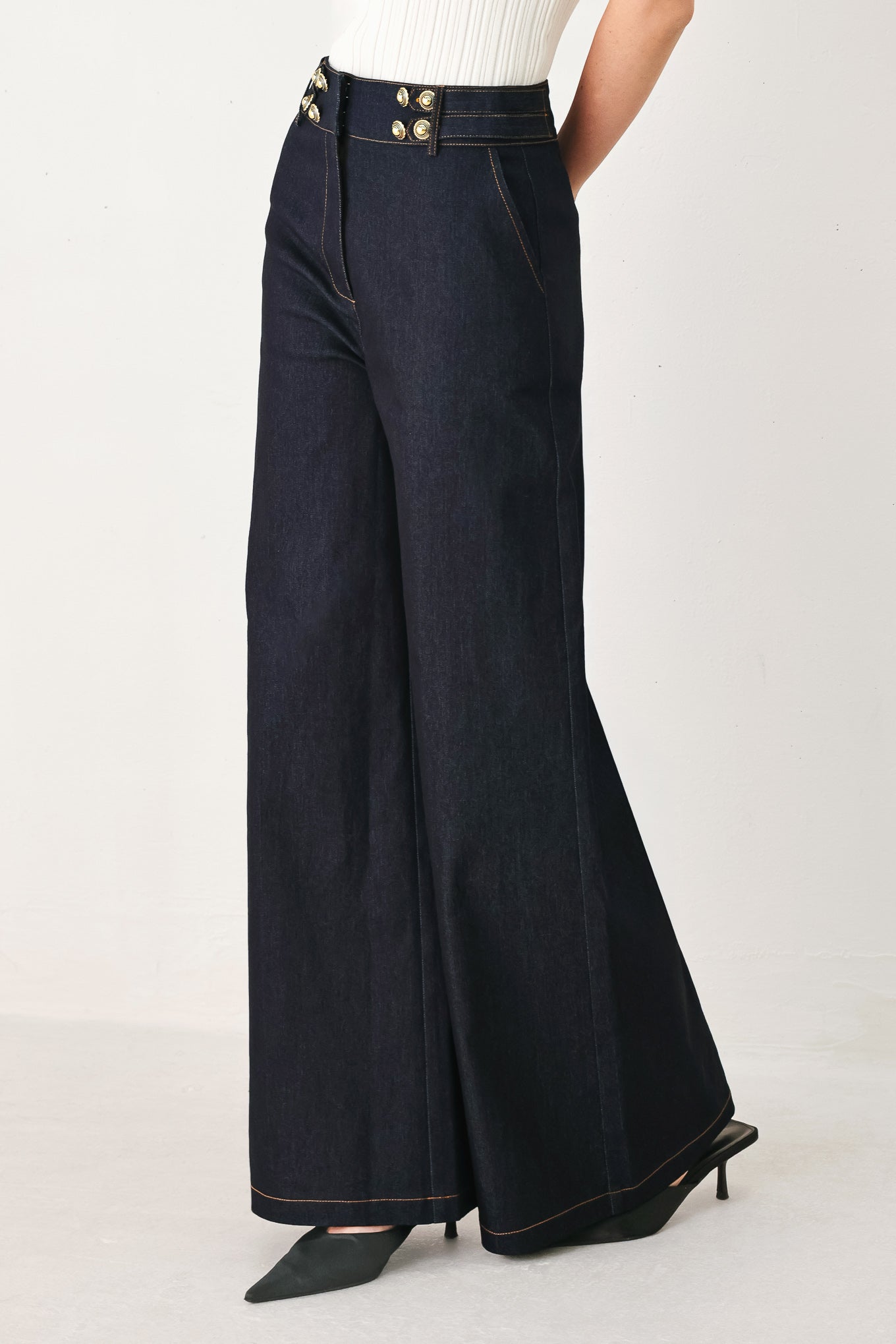 Flying Tomato Dark Indigo Denim Pants