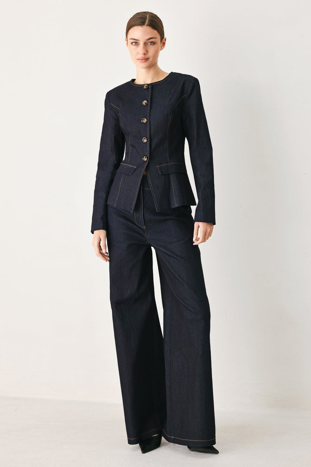Flying Tomato Dark Indigo Denim Pants