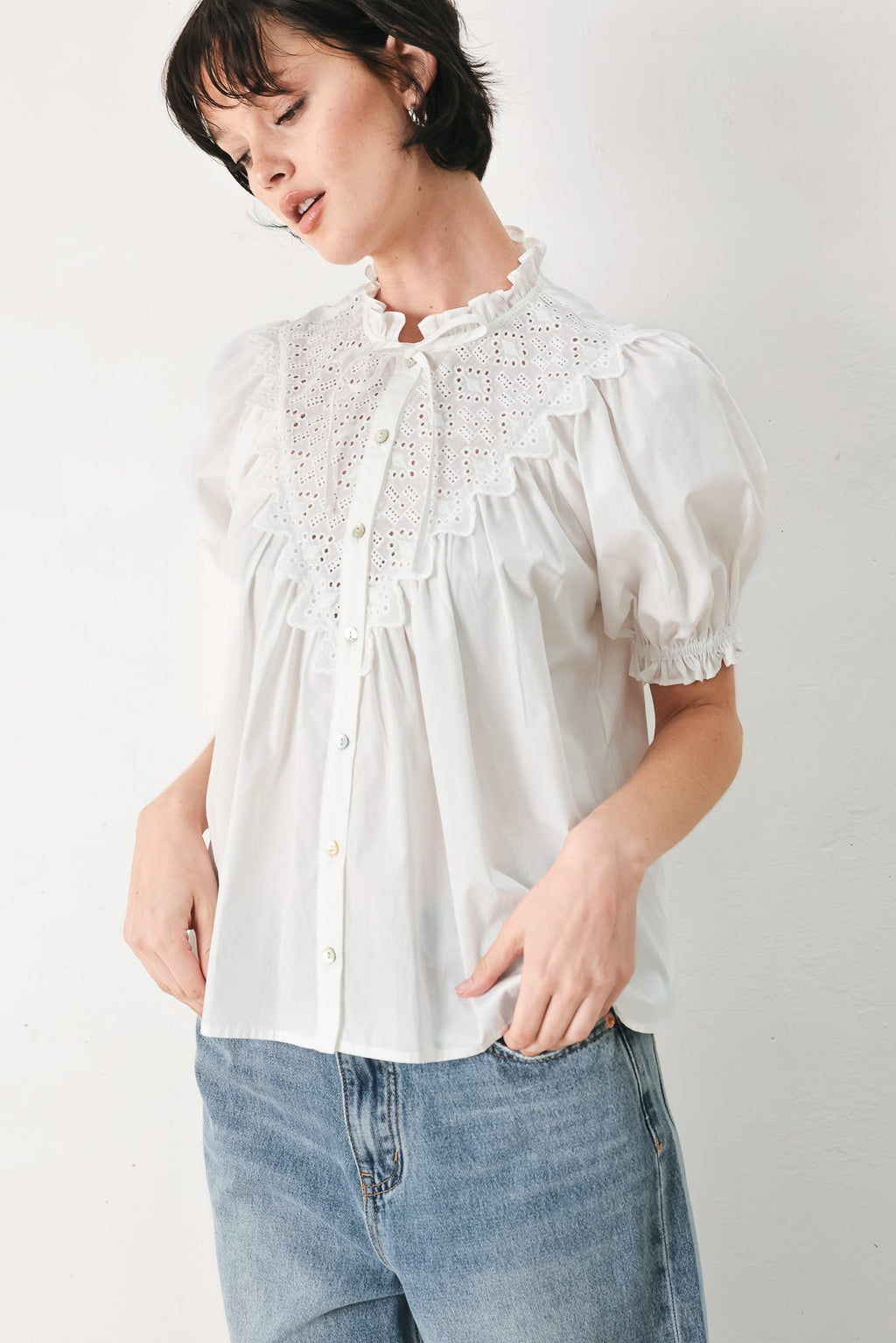 Flying Tomato - Sweet Note Moment Woven Top
