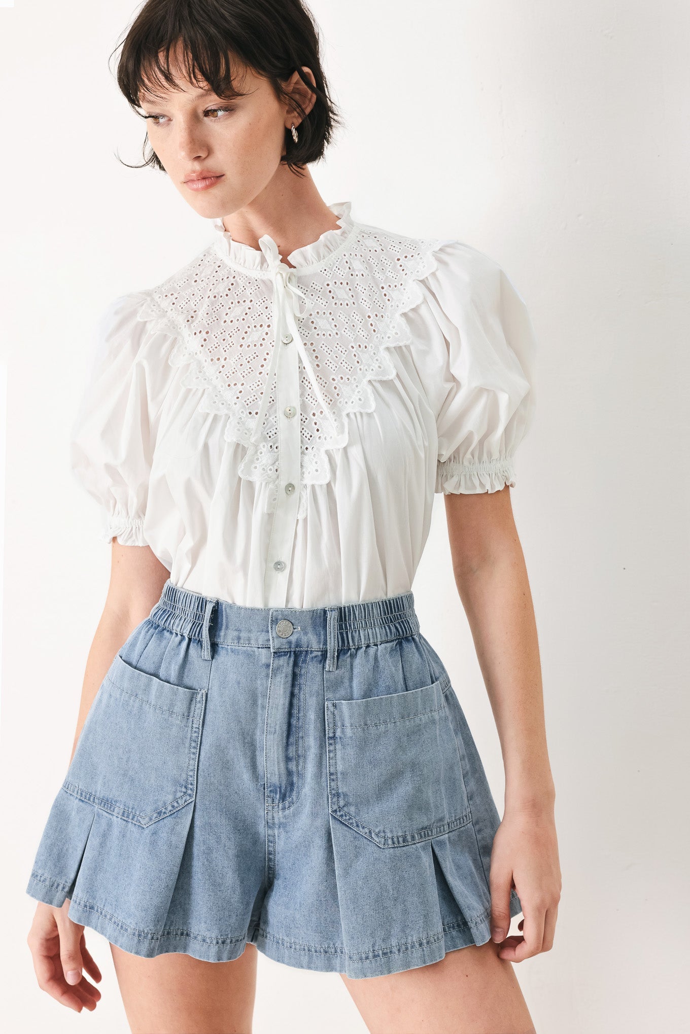 Flying Tomato - Sweet Note Moment Woven Top