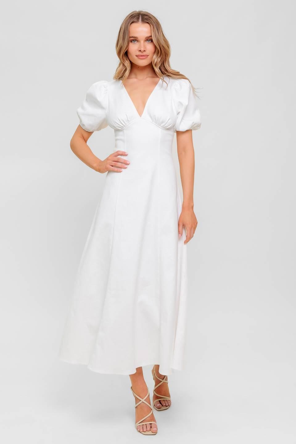 Flying Tomato - Secret Vine Glow Woven Twill Midi Dress