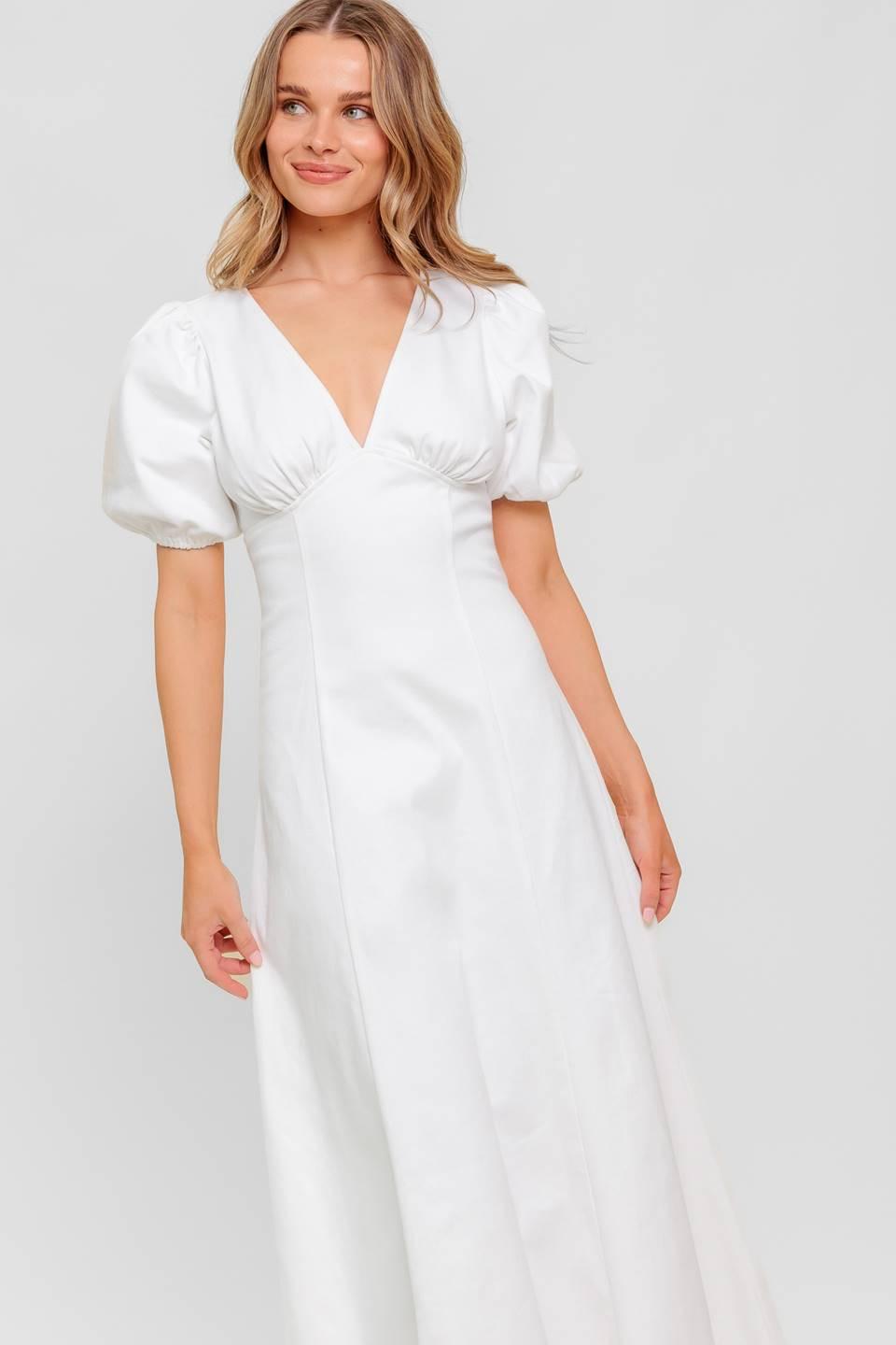 Flying Tomato - Secret Vine Glow Woven Twill Midi Dress