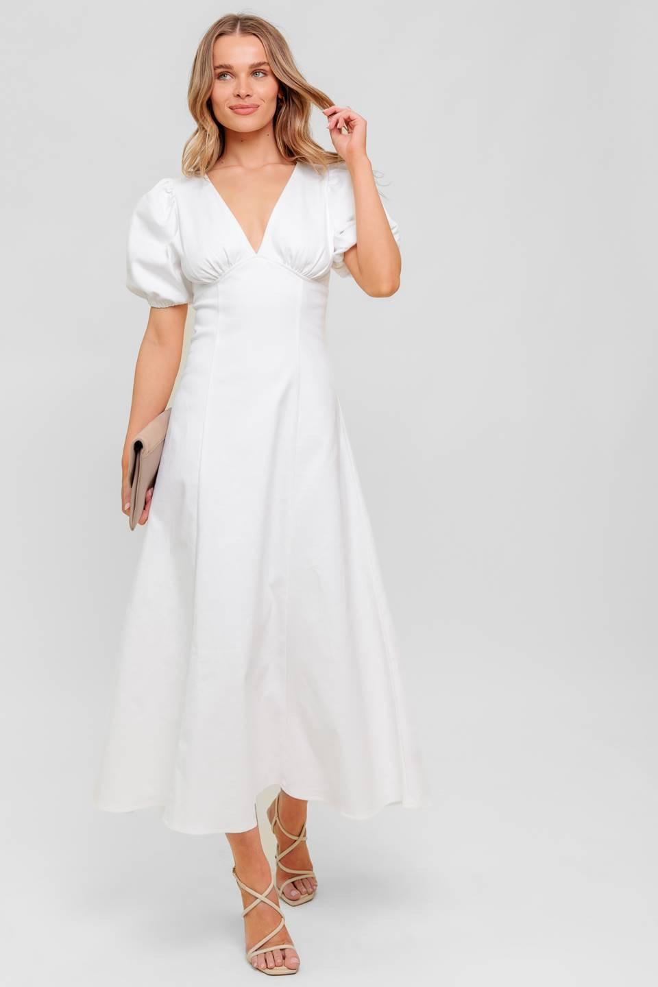 Flying Tomato - Secret Vine Glow Woven Twill Midi Dress