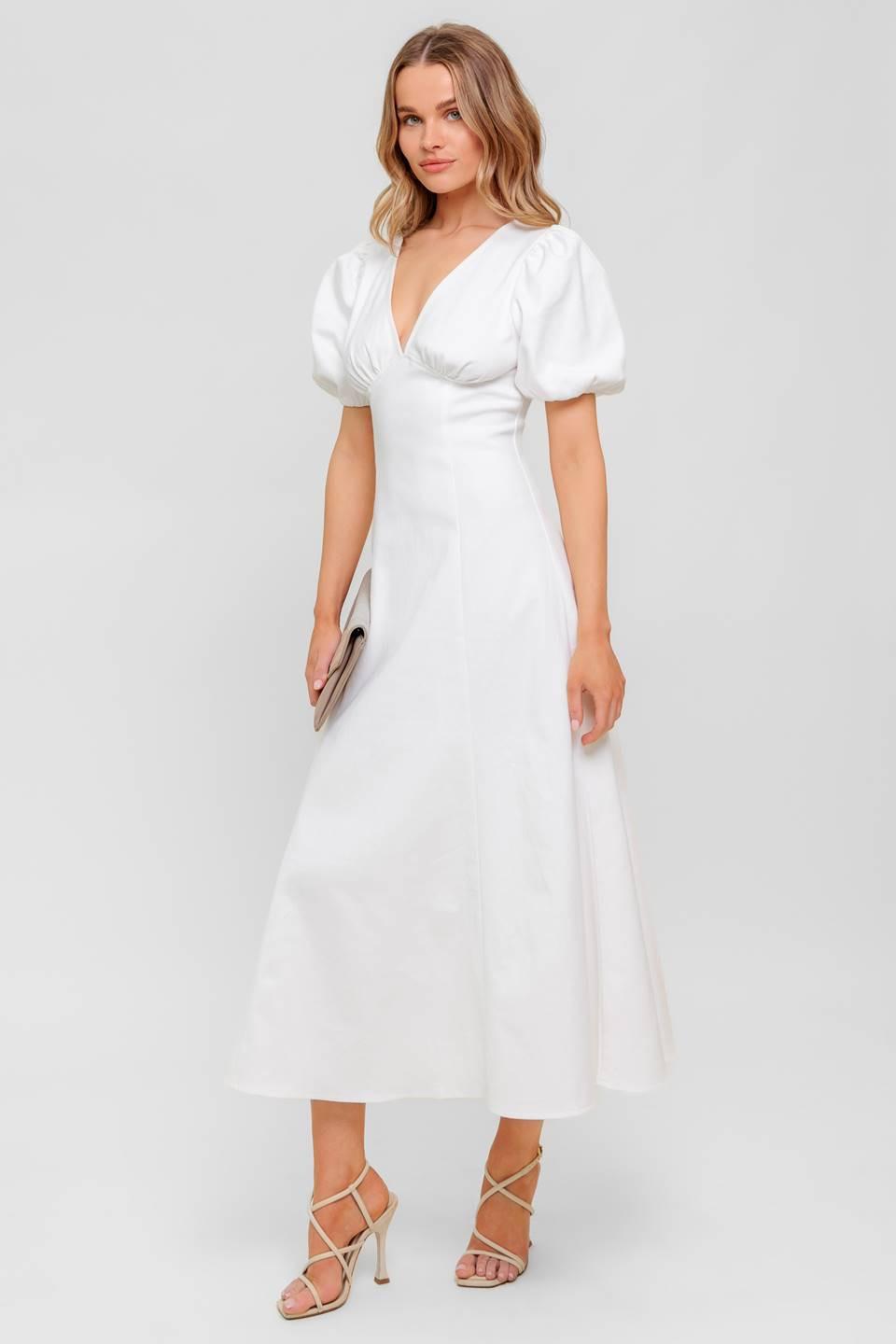 Flying Tomato - Secret Vine Glow Woven Twill Midi Dress