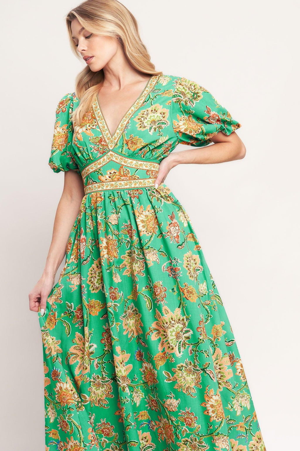 Flying Tomato - Tropical State of Heart Woven Midi Dress