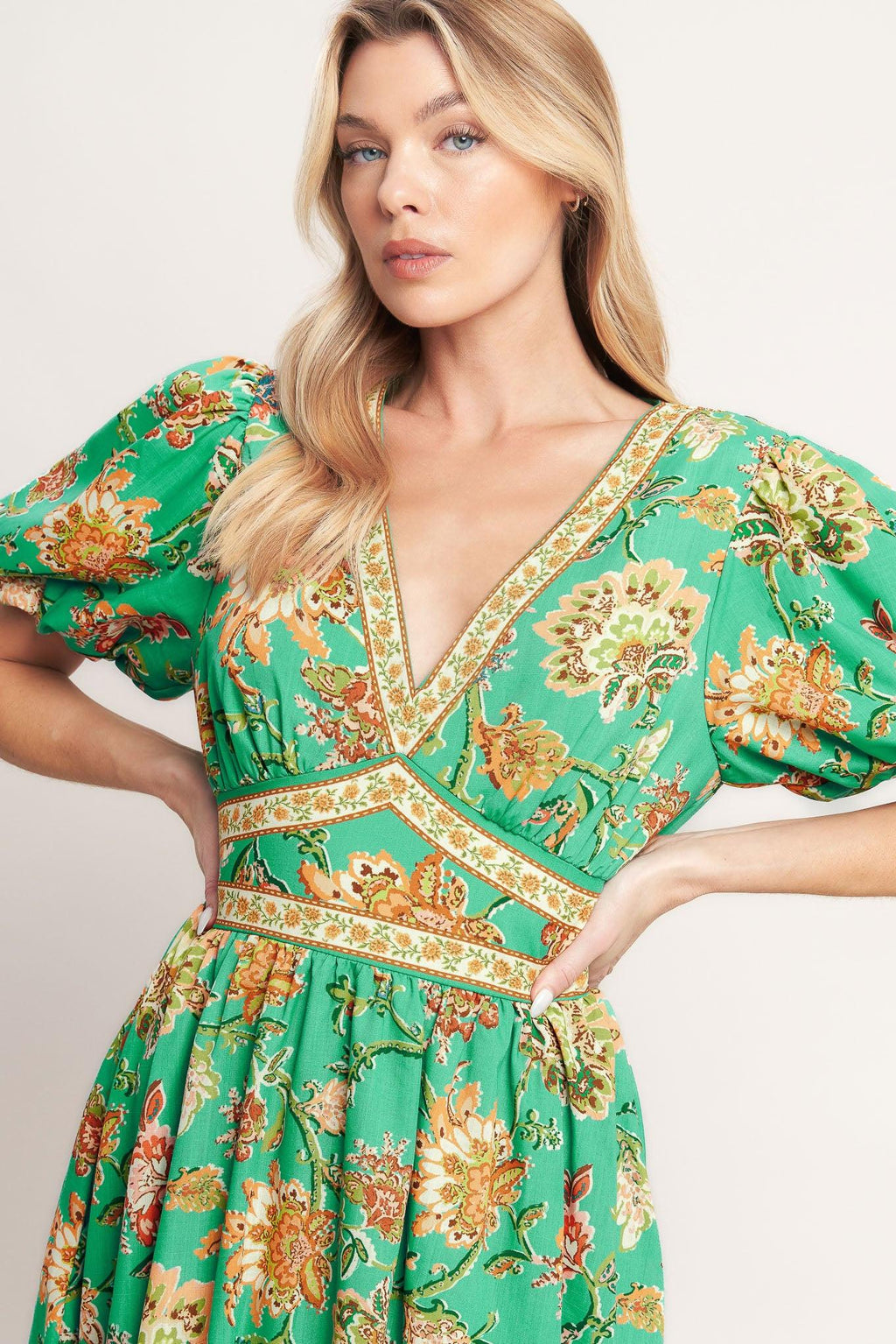 Flying Tomato - Tropical State of Heart Woven Midi Dress