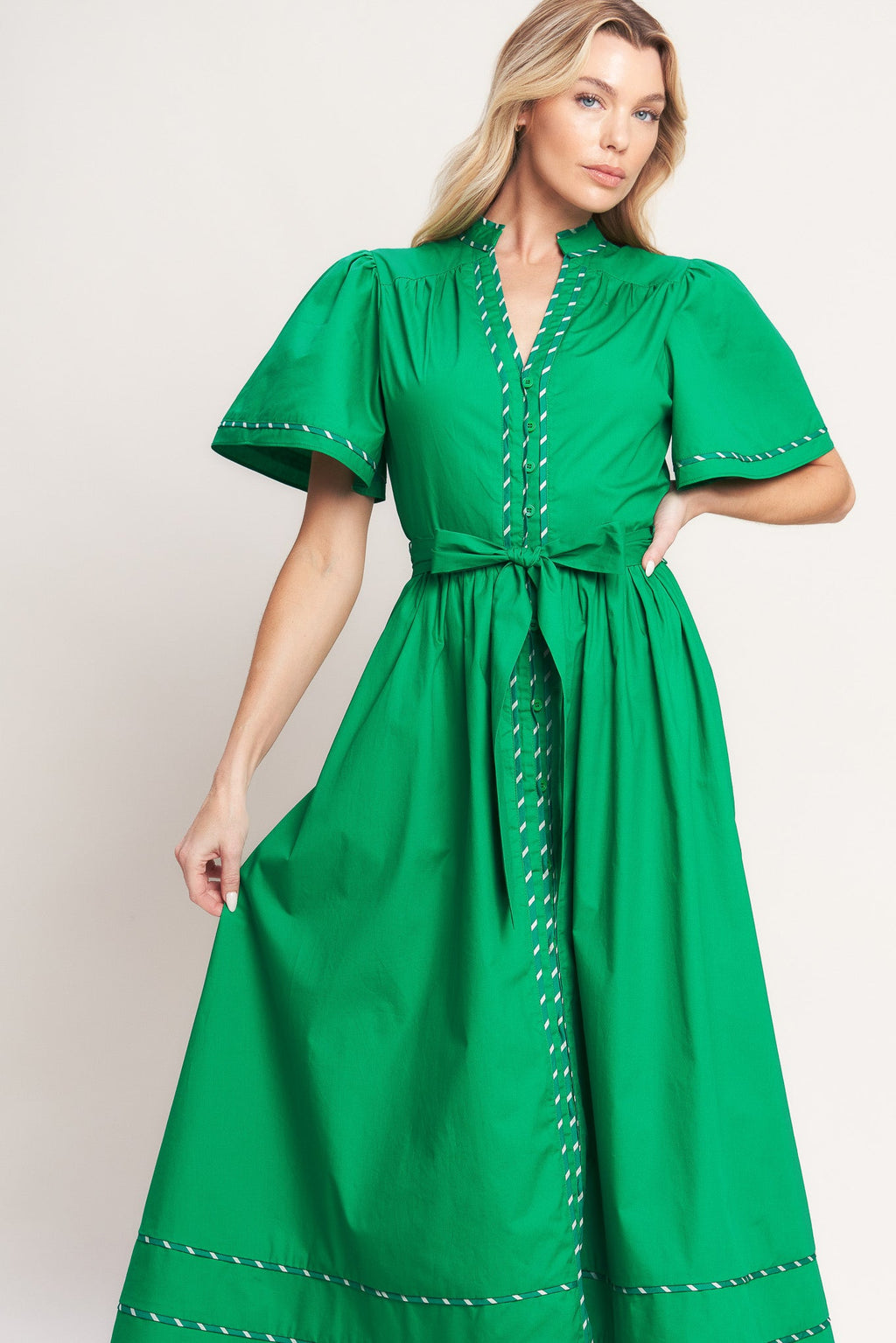 Flying Tomato - Resort Escape Woven Midi Dress