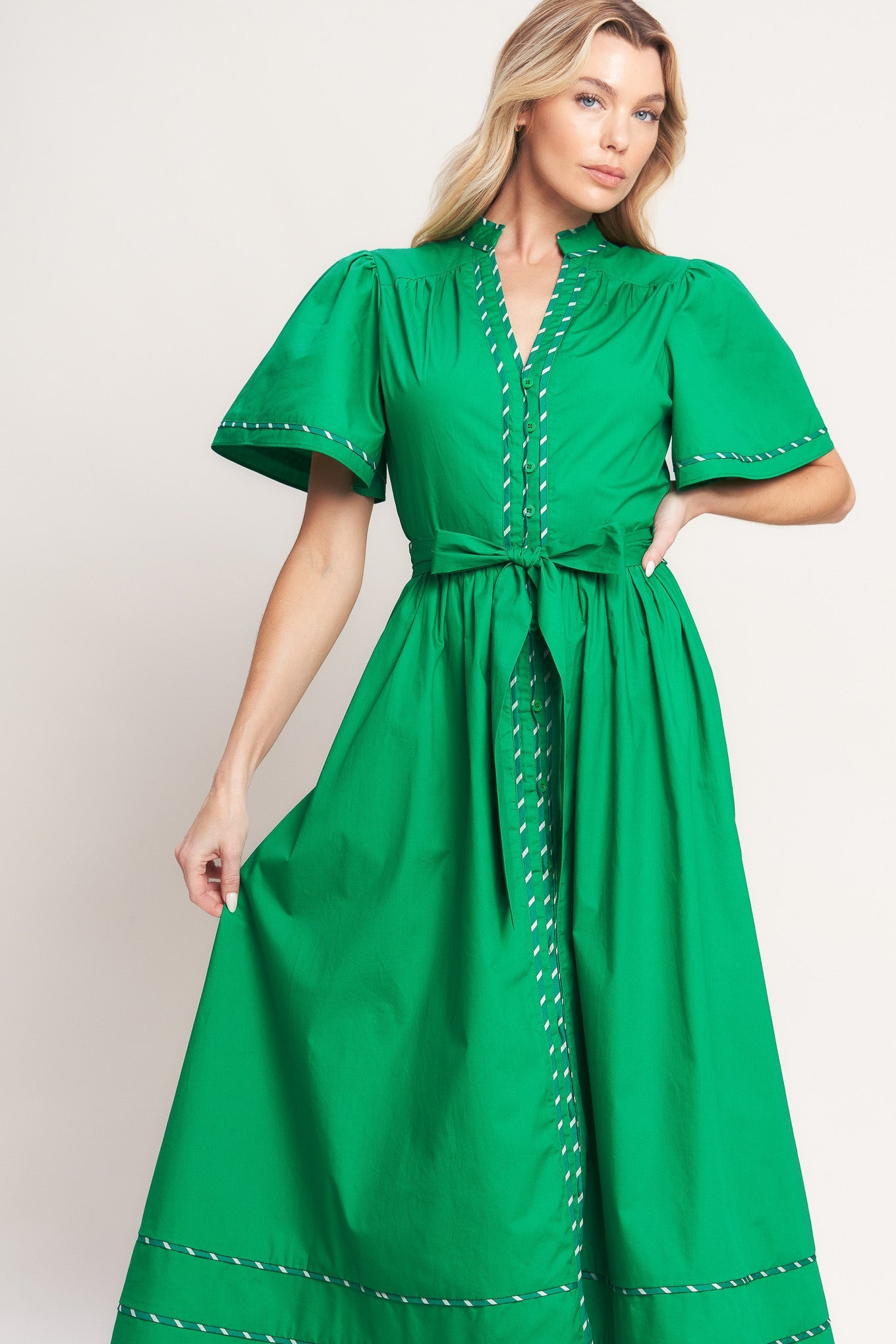 Flying Tomato - Resort Escape Woven Midi Dress