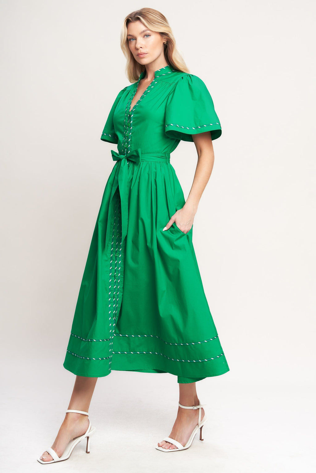 Flying Tomato - Resort Escape Woven Midi Dress