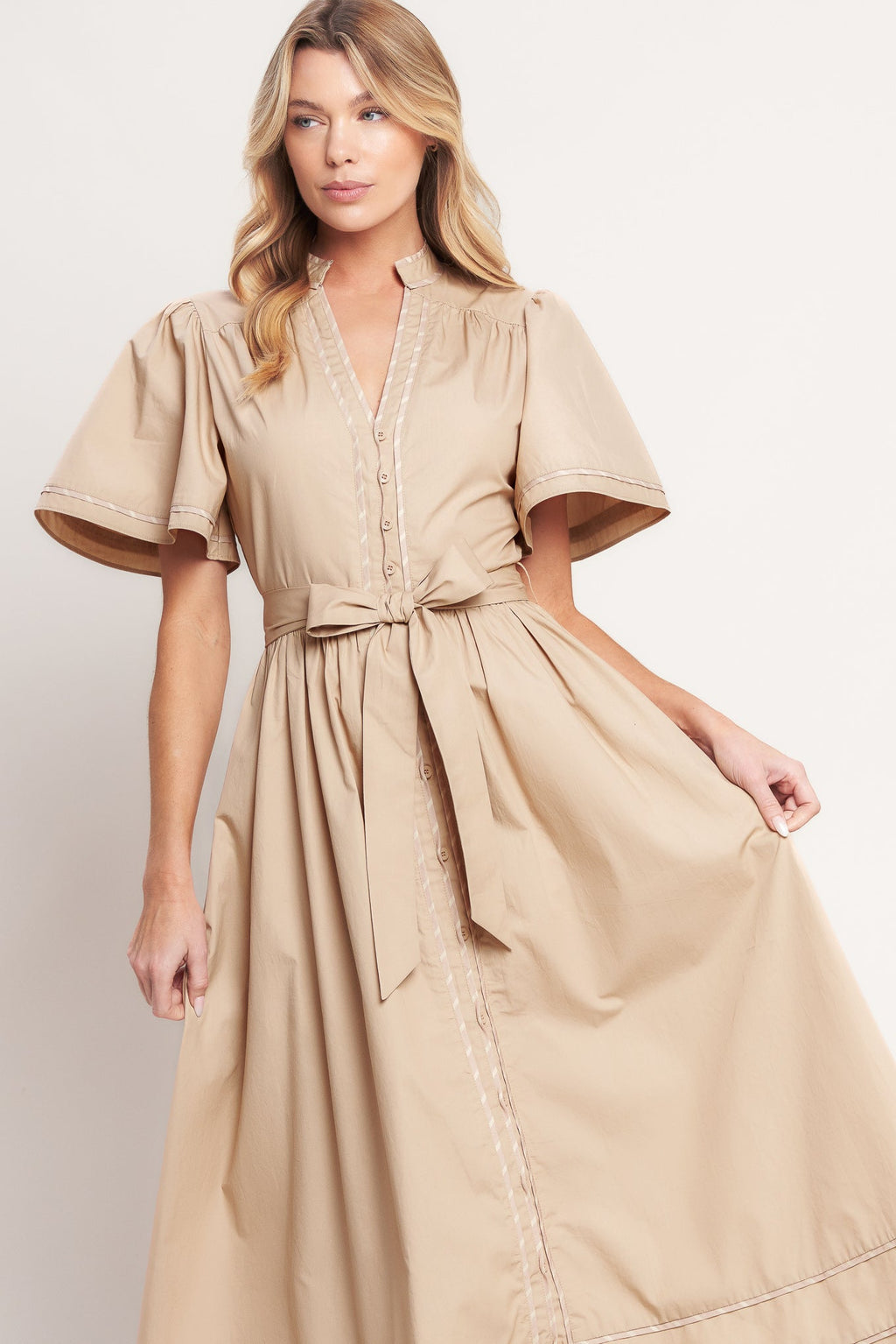 Flying Tomato - Resort Escape Woven Midi Dress