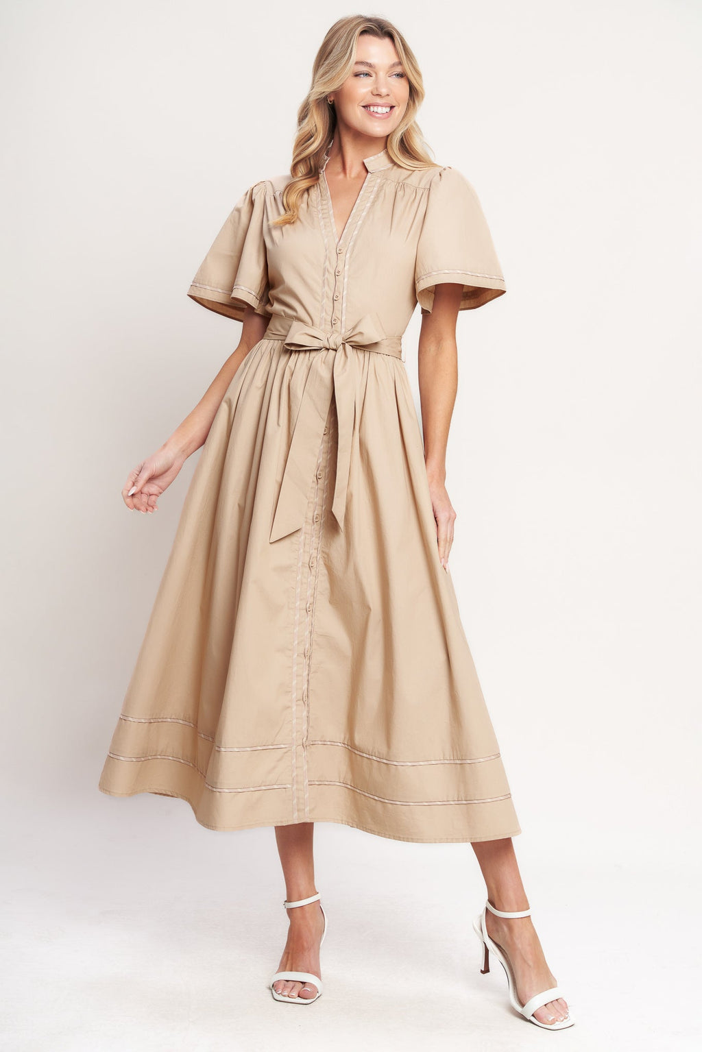Flying Tomato - Resort Escape Woven Midi Dress