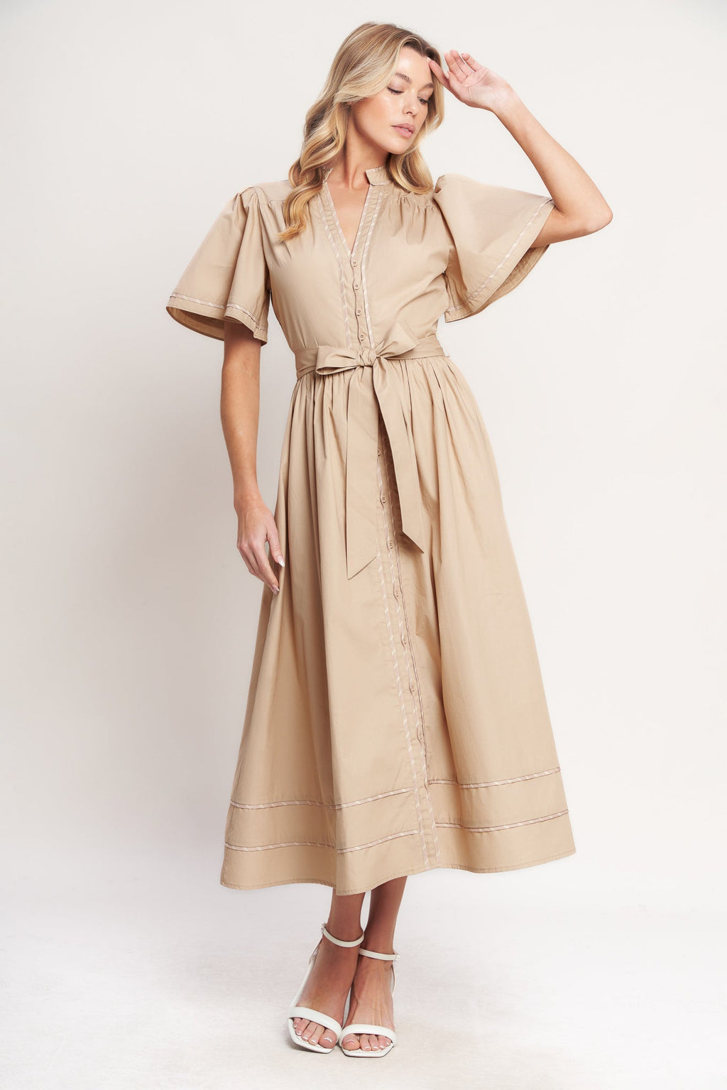 Flying Tomato - Resort Escape Woven Midi Dress