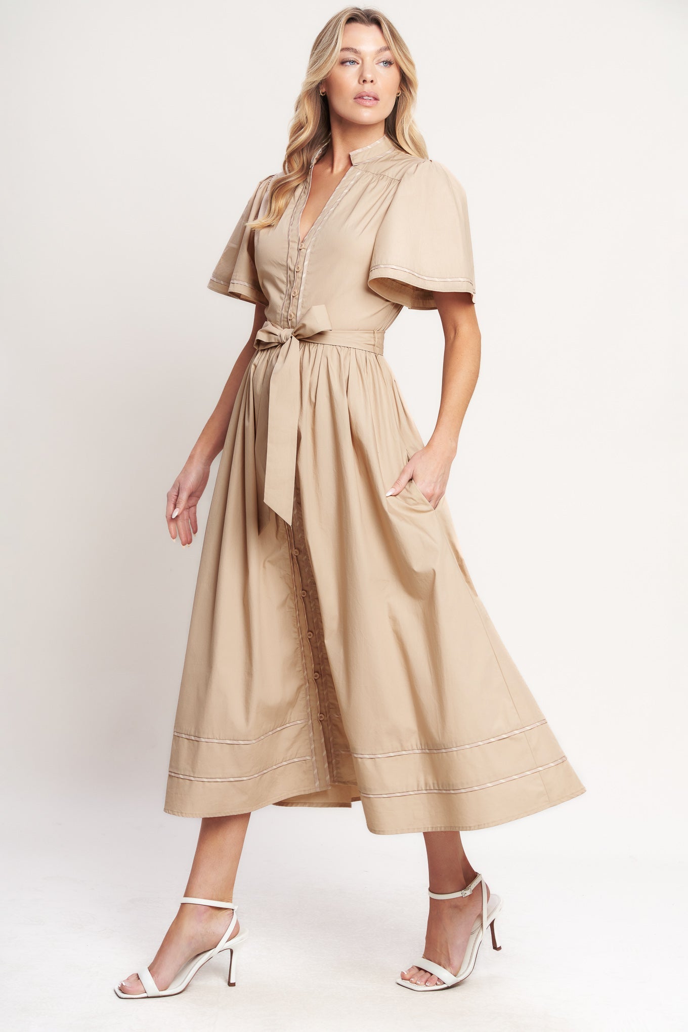 Flying Tomato - Resort Escape Woven Midi Dress
