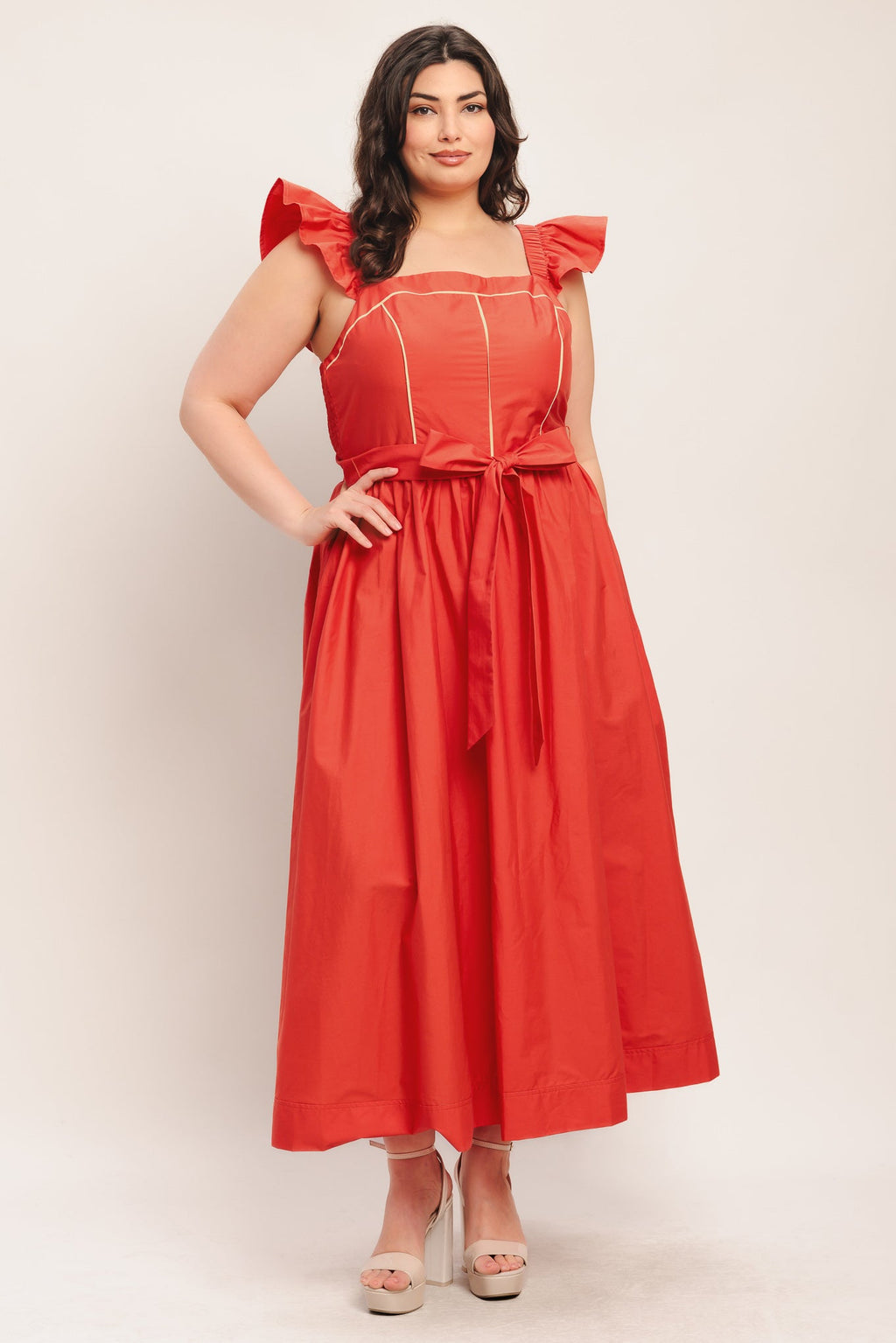 Flying Tomato - Sunset Romance Woven Midi Dress