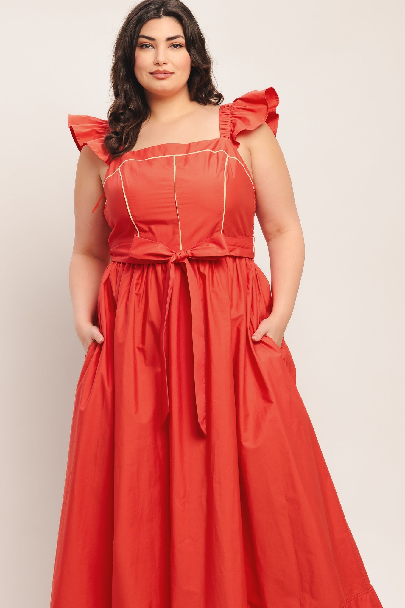 Flying Tomato - Sunset Romance Woven Midi Dress