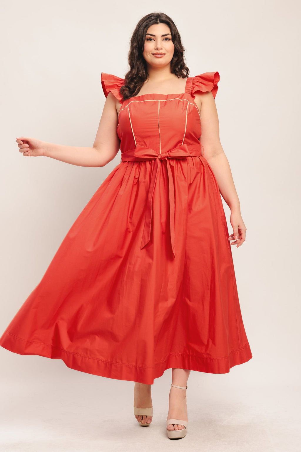Flying Tomato - Sunset Romance Woven Midi Dress