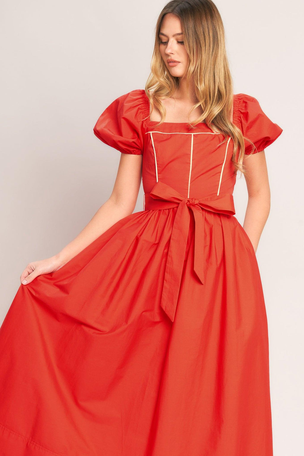 Flying Tomato - Sunset Romance Woven Midi Dress