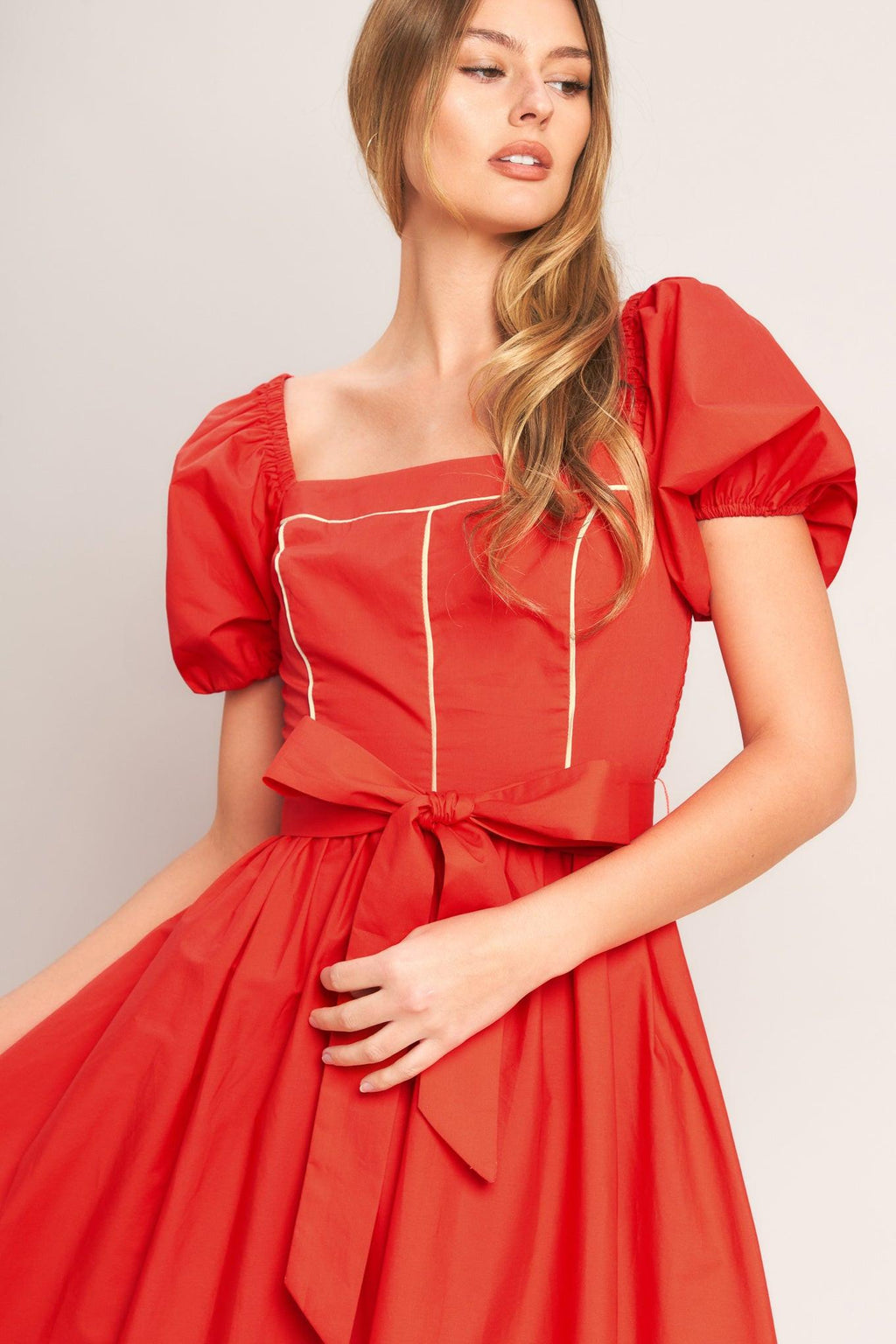 Flying Tomato - Sunset Romance Woven Midi Dress
