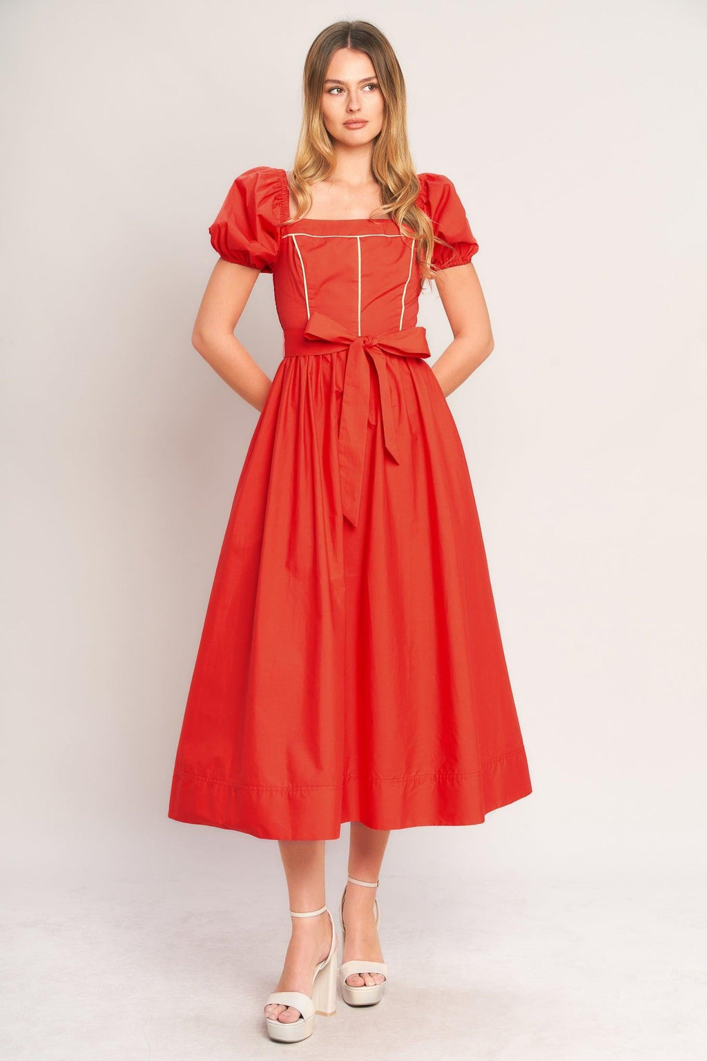 Flying Tomato - Sunset Romance Woven Midi Dress
