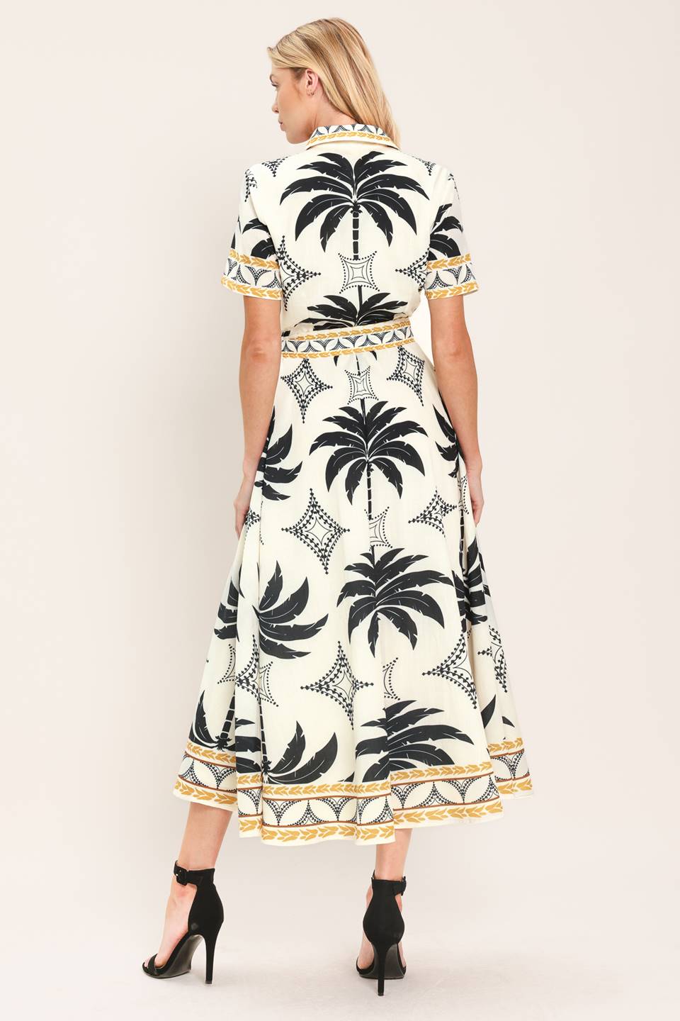 Flying Tomato - Monaco Moonlight Woven Shirt Midi Dress