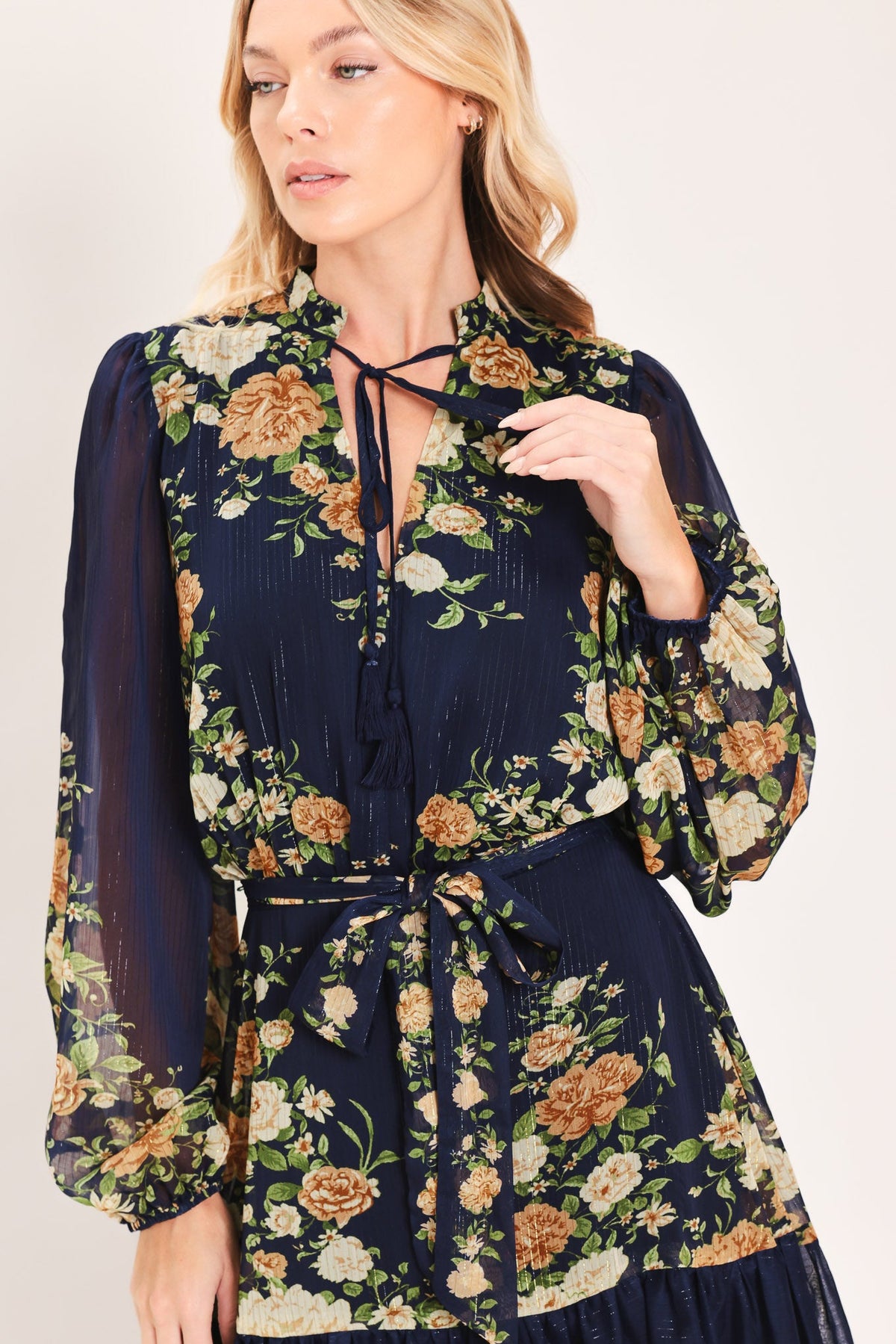 Flying Tomato Moonlit Garden Charm Floral Maxi Dress