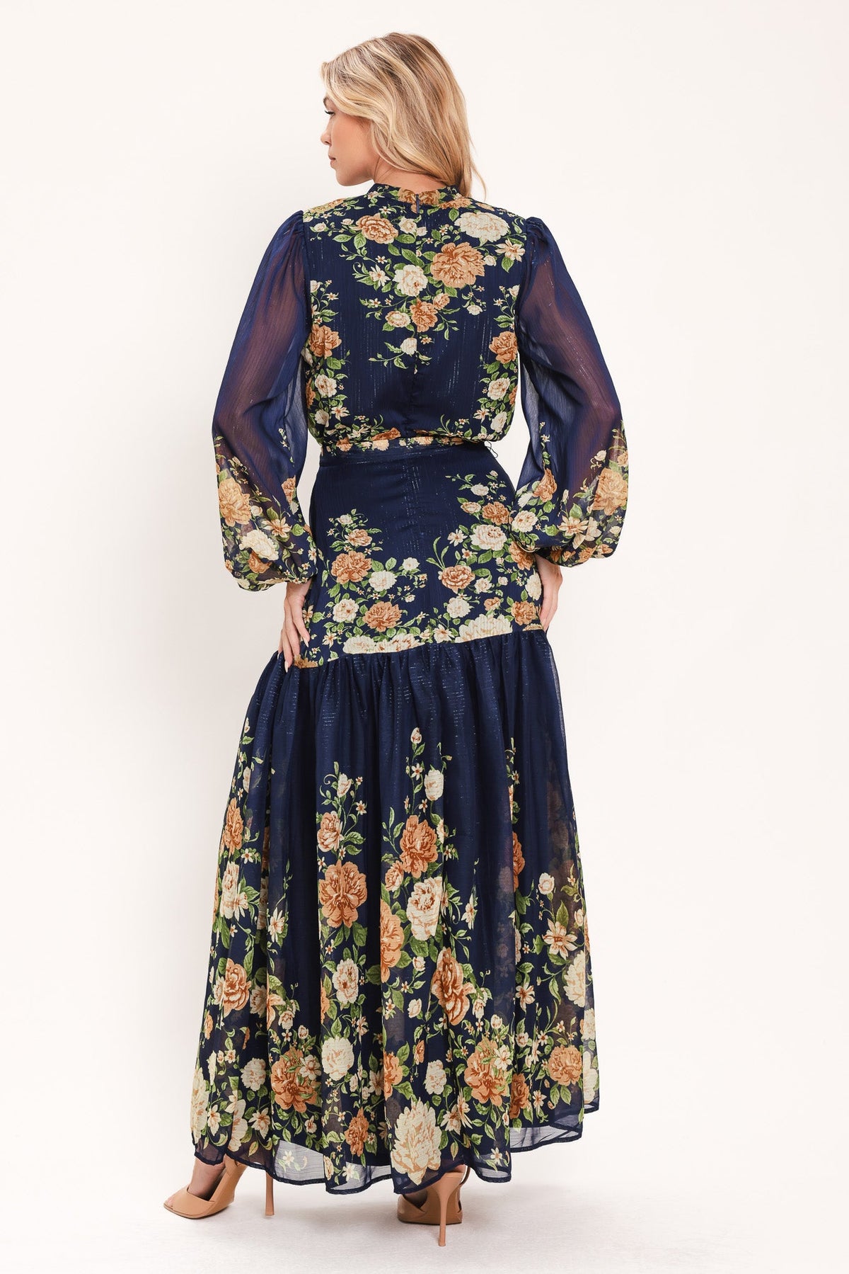 Flying Tomato Moonlit Garden Charm Floral Maxi Dress