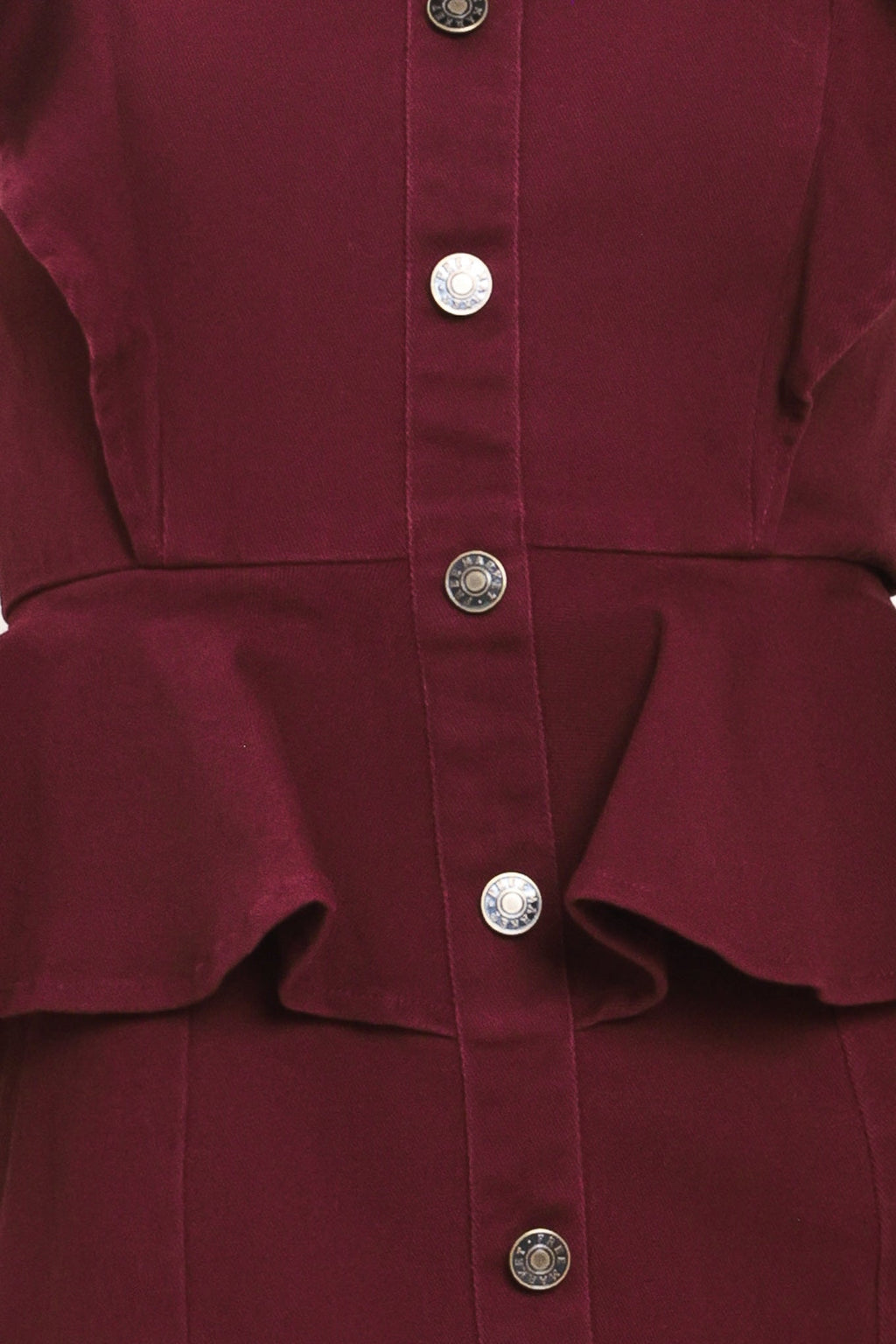 Flying Tomato Burgundy Ruffle Reverence Midi Dress
