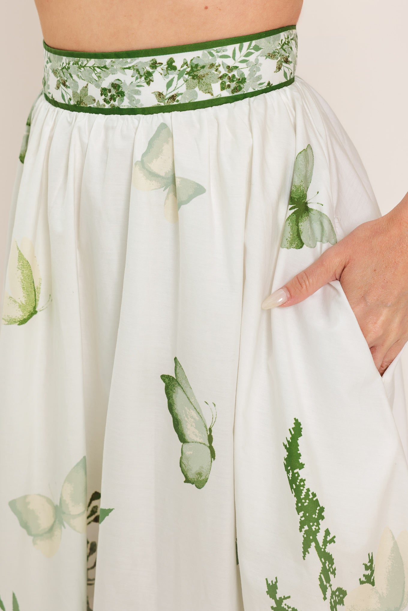 Flying Tomato Greenhouse Romance Woven Maxi Skirt