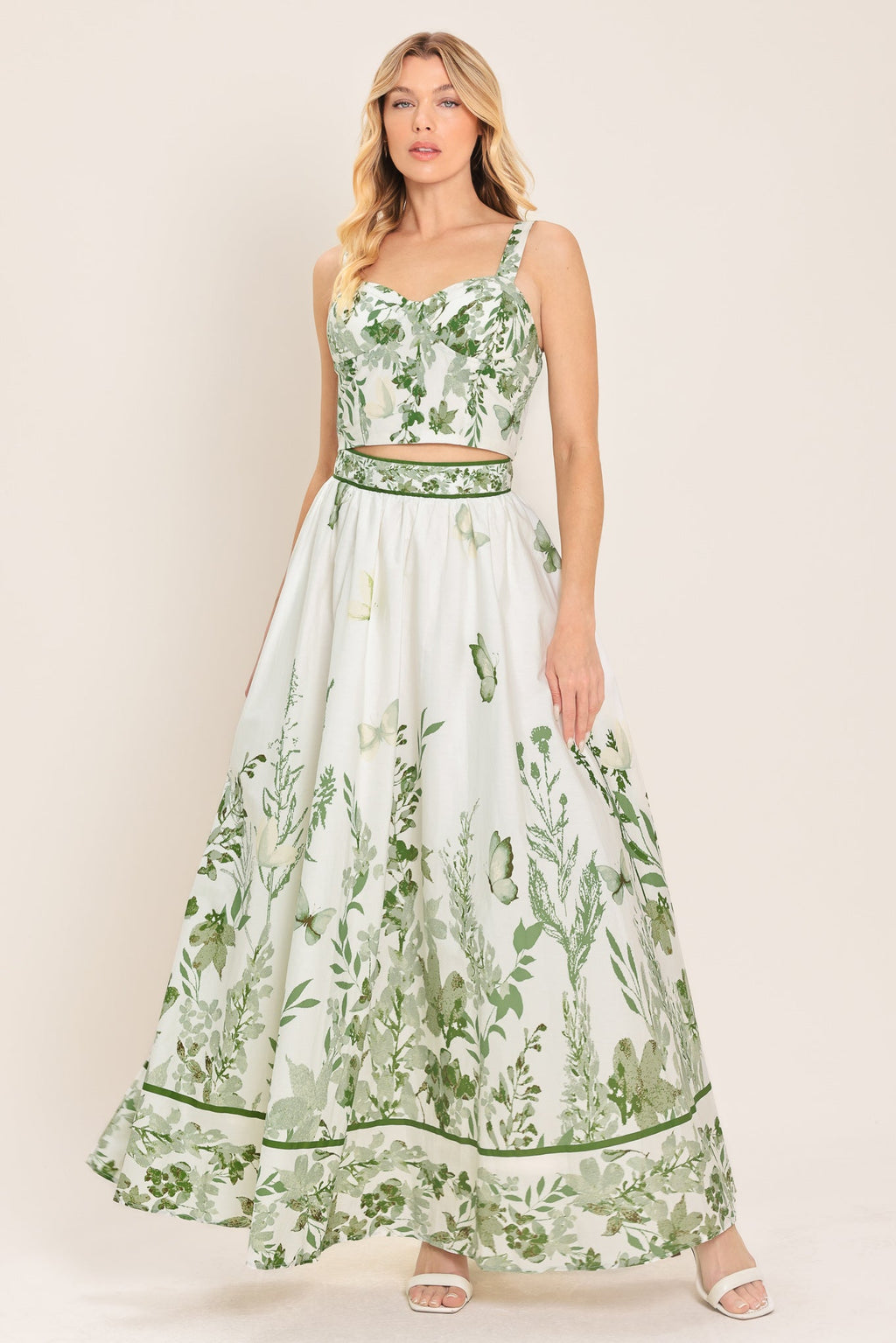 Flying Tomato Greenhouse Romance Woven Maxi Skirt