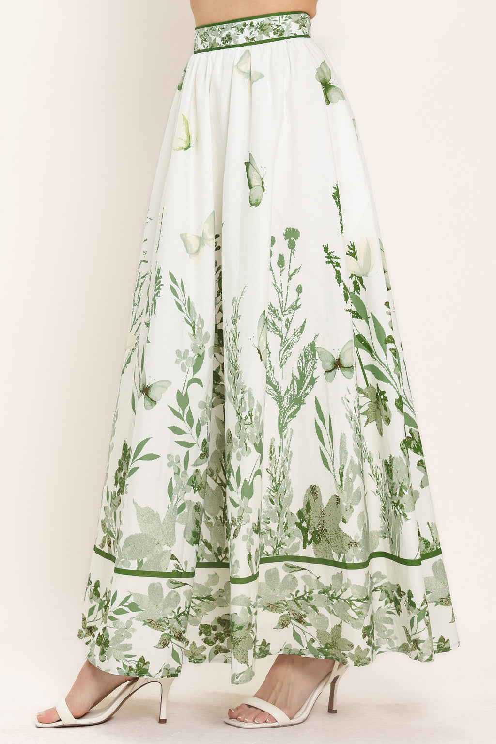 Flying Tomato Greenhouse Romance Woven Maxi Skirt