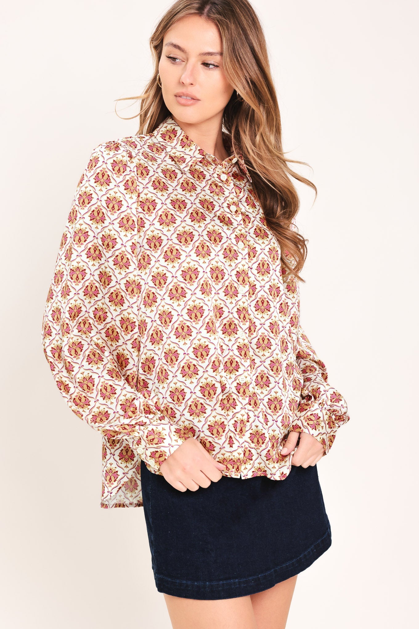 Flying Tomato Moroccan Muse Woven Top