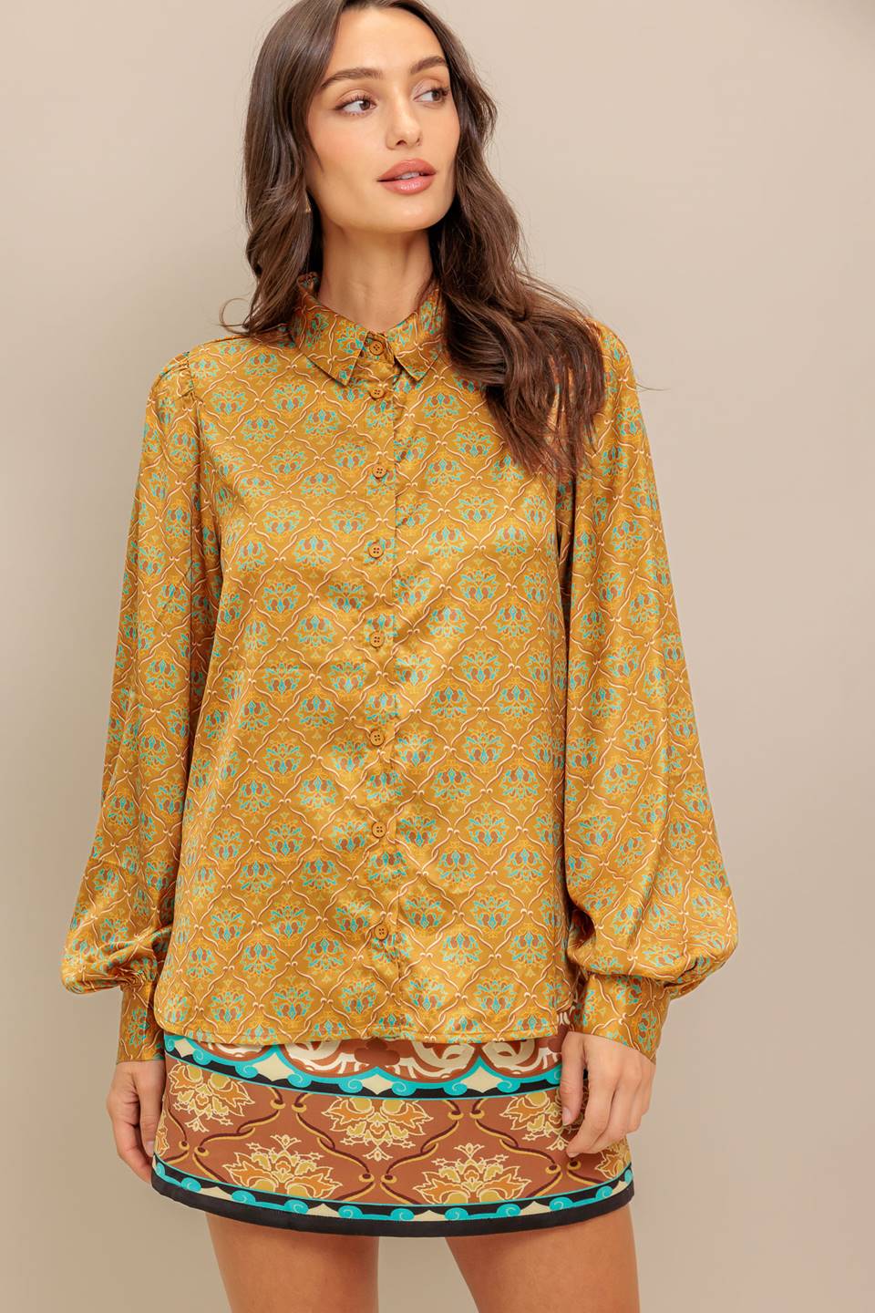 Flying Tomato Moroccan Muse Woven Top