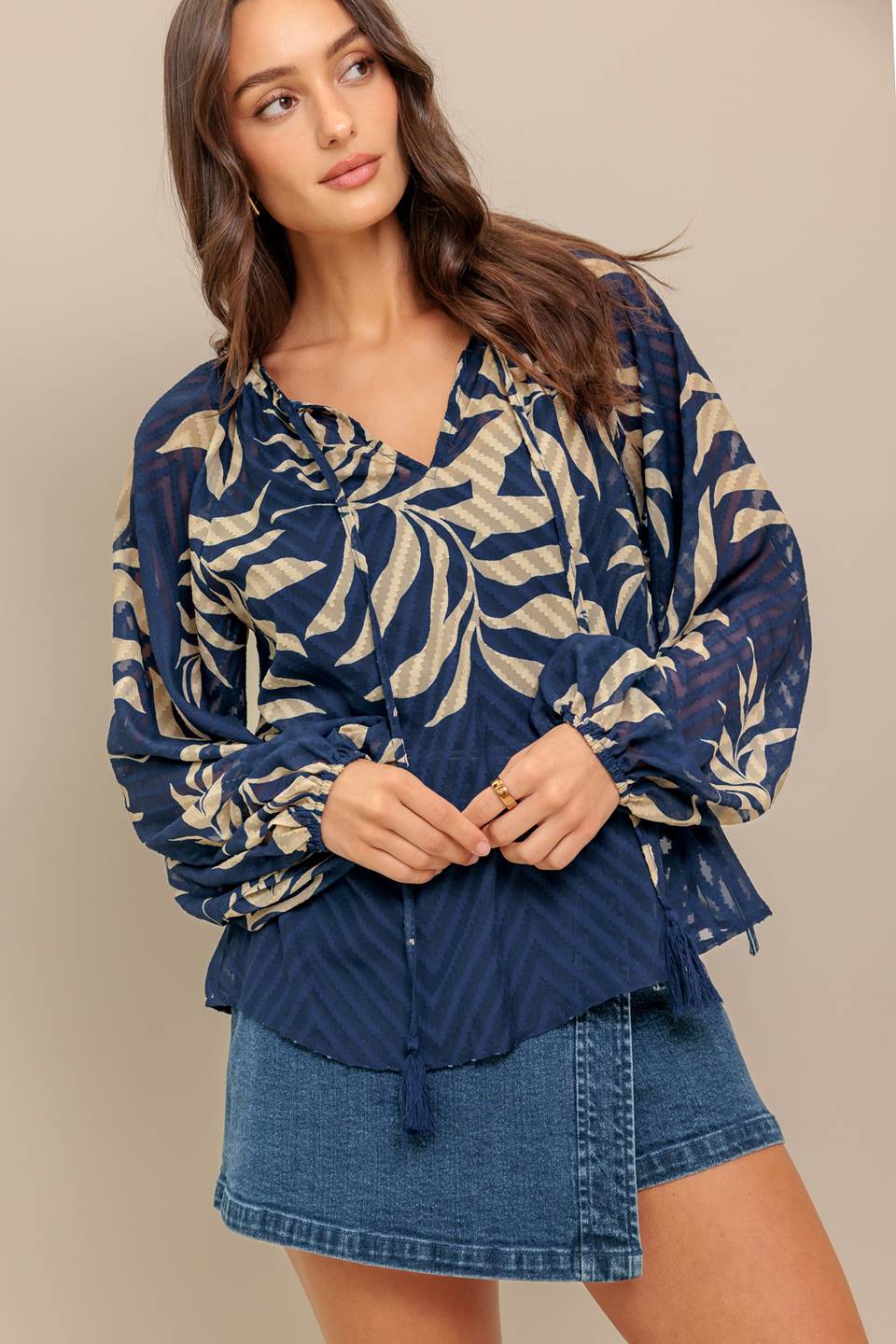 Flying Tomato Warm Breeze Woven Top