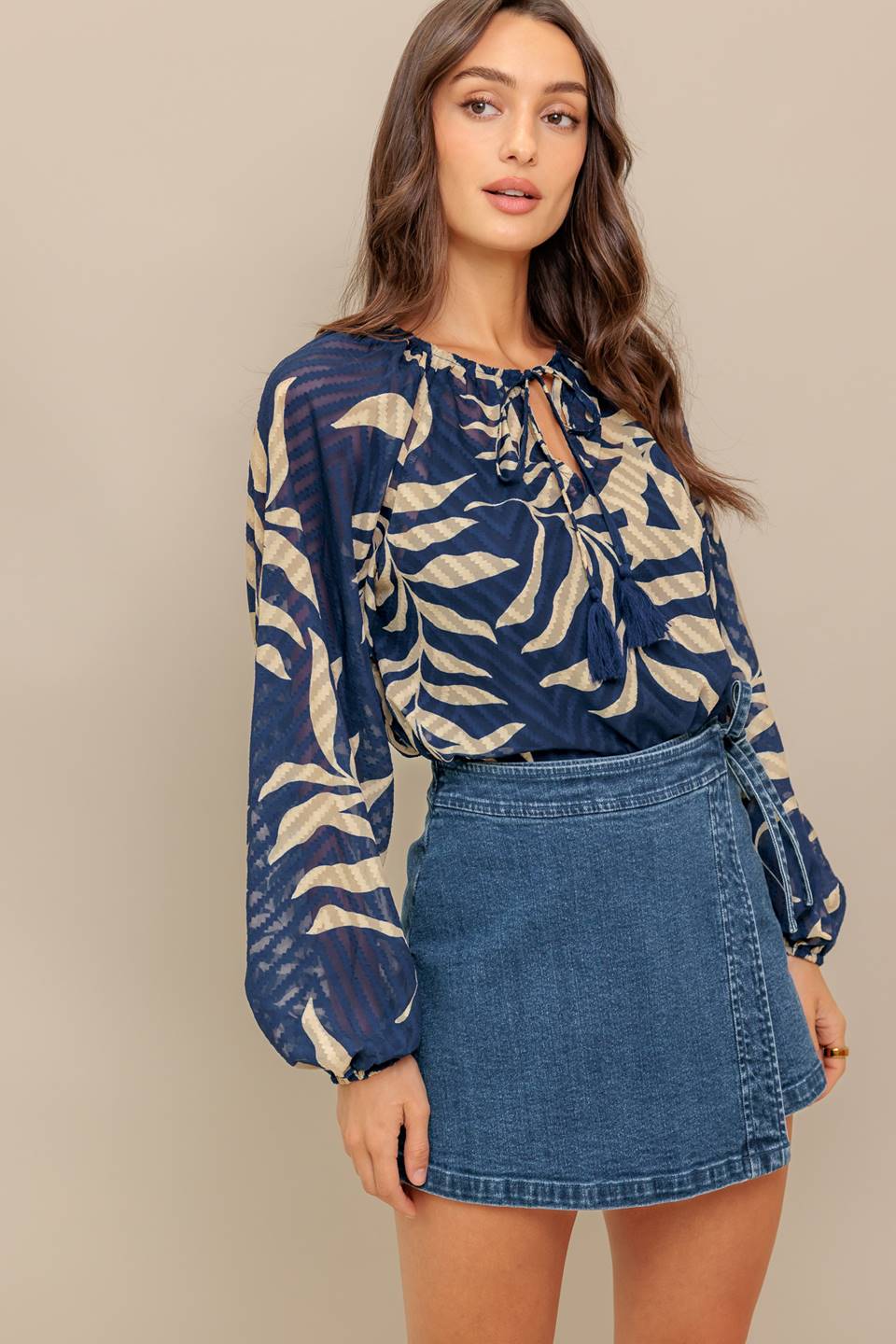 Flying Tomato Warm Breeze Woven Top