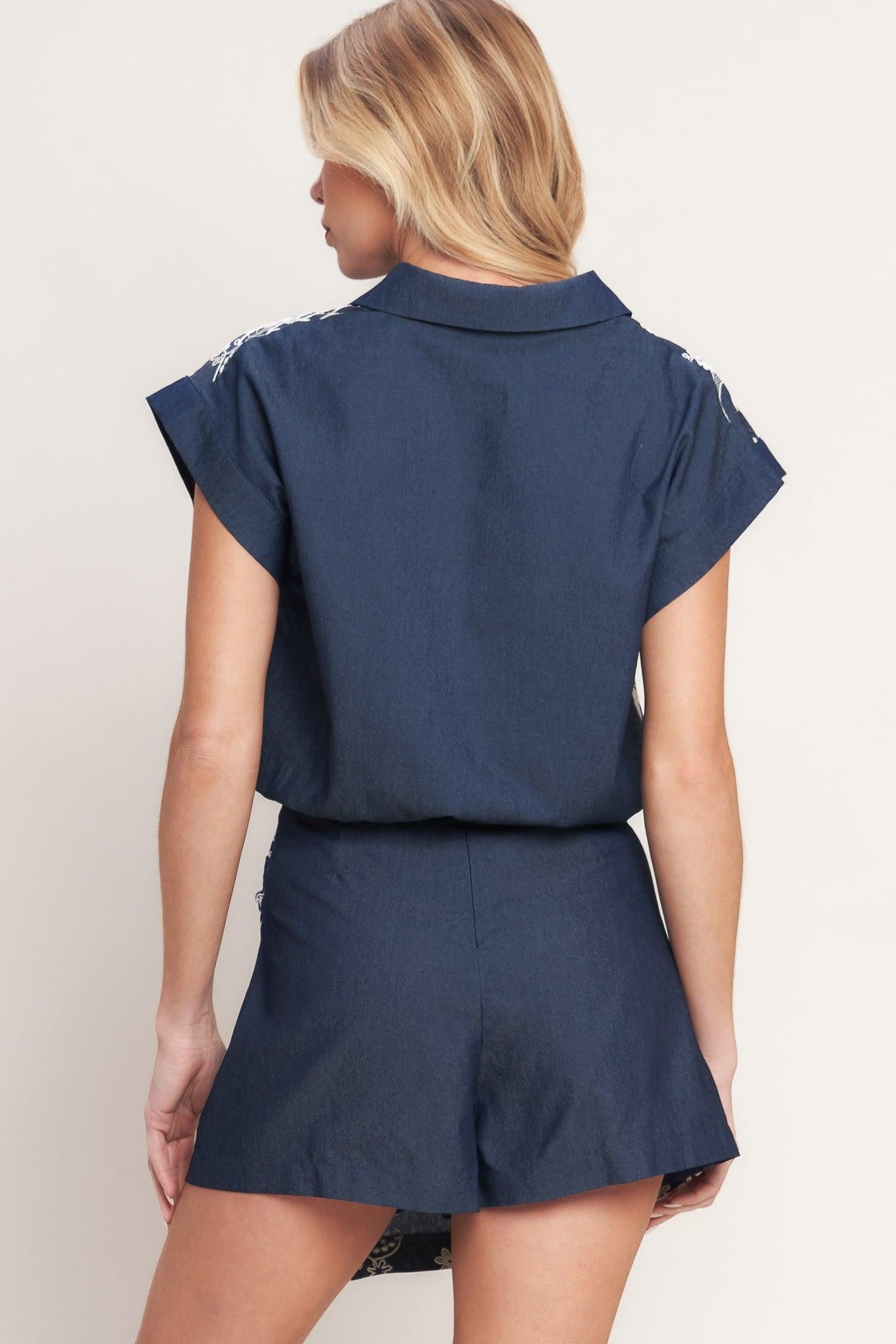 Flying Tomato - Handcrafted Feel Embroidery Top